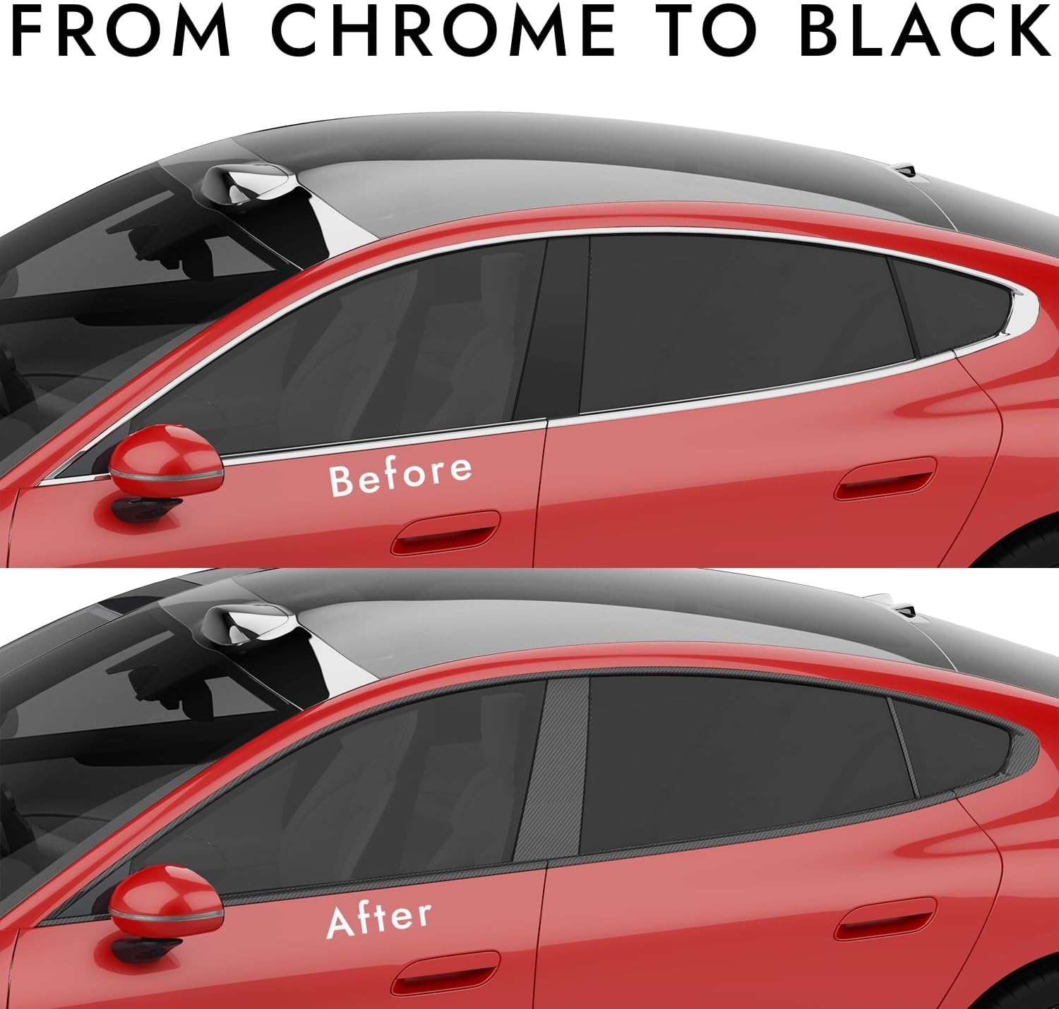 Universal 4 Width Chrome Delete Vinyl Wrap – Easy Apply & Scratch Resistant