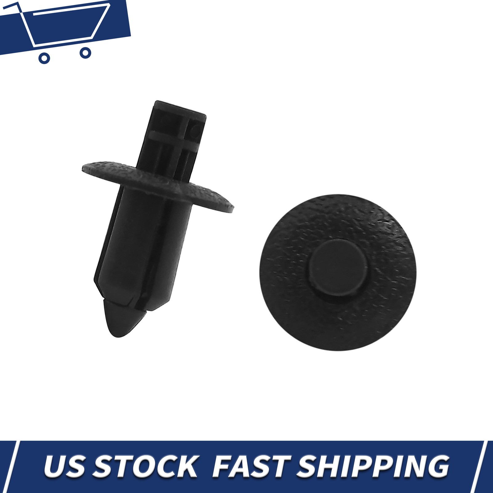 30 Pcs 8mm Hole Dia 17mm Head Plastic Rivets Fastener Push Clips Fit for Car