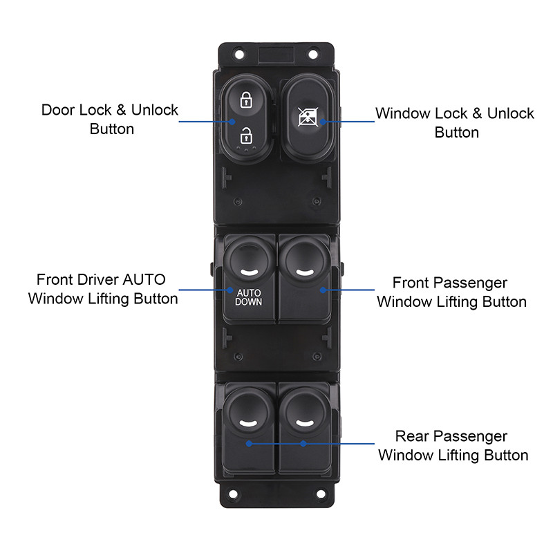 Master Window Switch Power Control Button for 11-17 Hyundai Accent 93570AP1R101