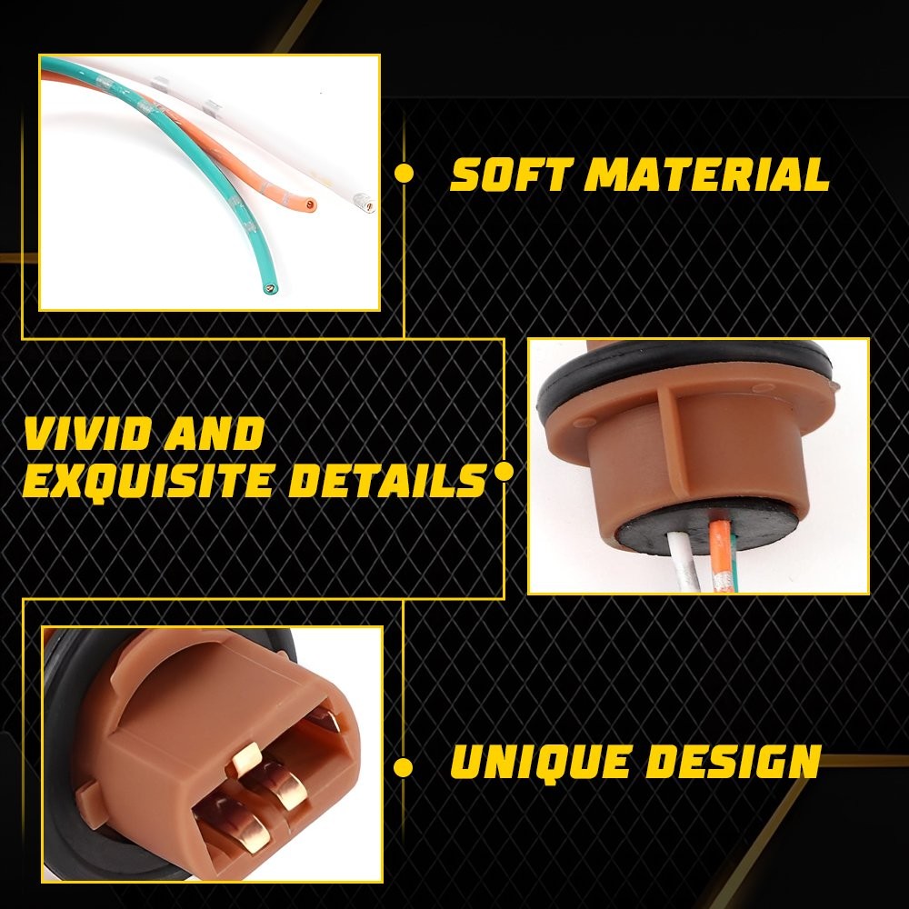 AUXITO Pigtail Wire 2644 Female Socket 7443 Two Harness Front Turn Signal Plug K