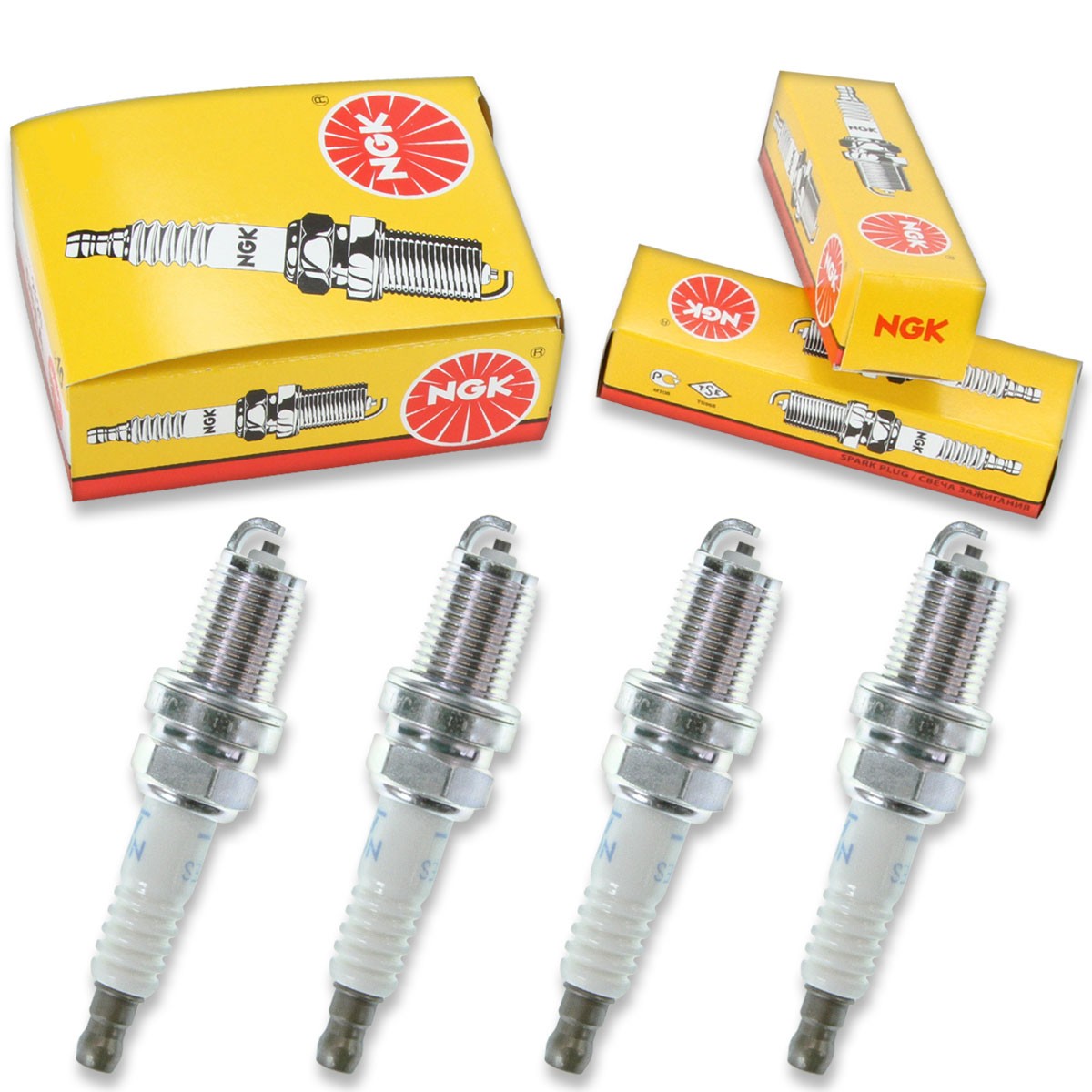 4pcs NGK 4952 Standard BKR7ES-11 Outboard Marine Spark Plug Tune Up Kit Set su