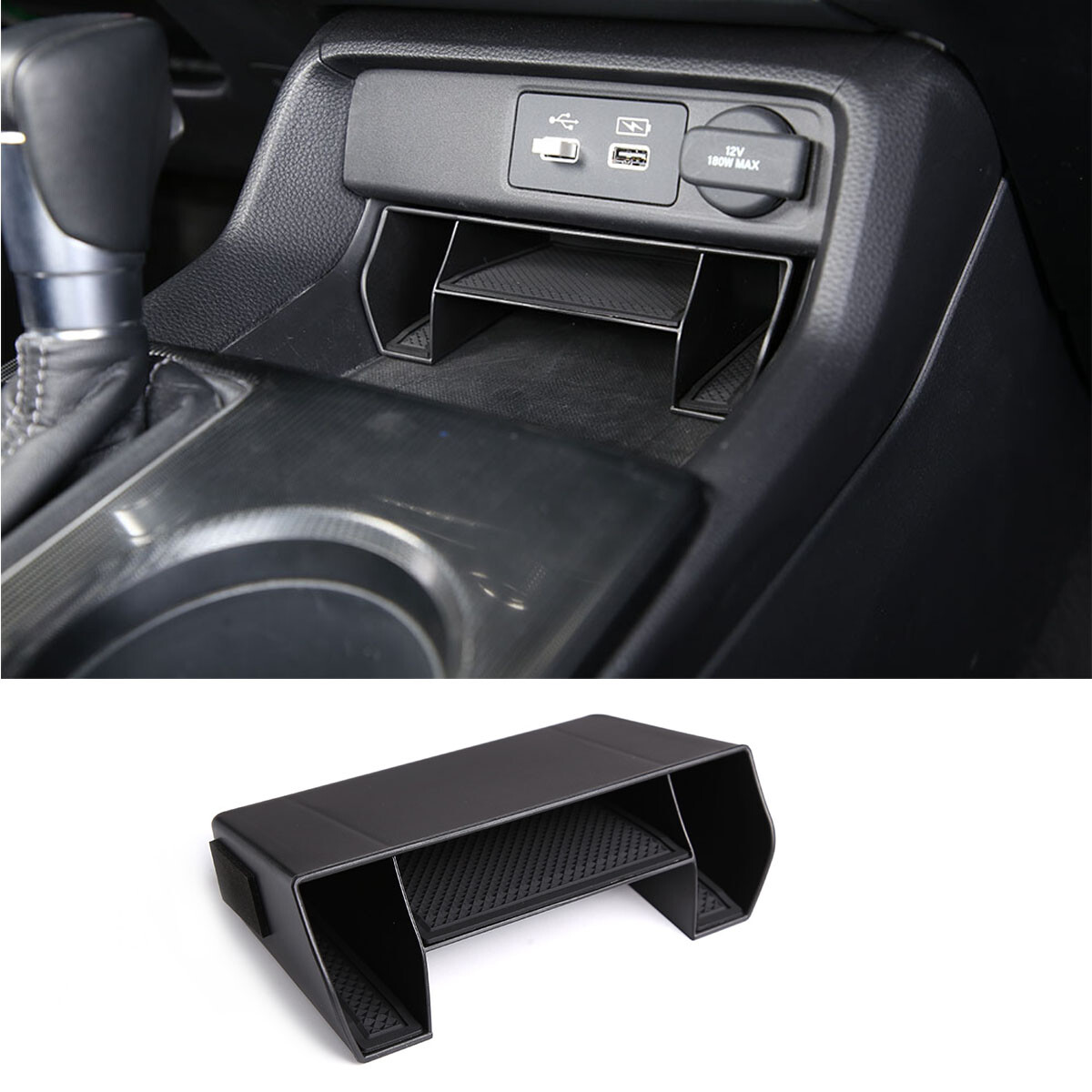 Interior 2-Layer Center Storage Box Holder Pocket Tray For Honda Civic 11th Gen