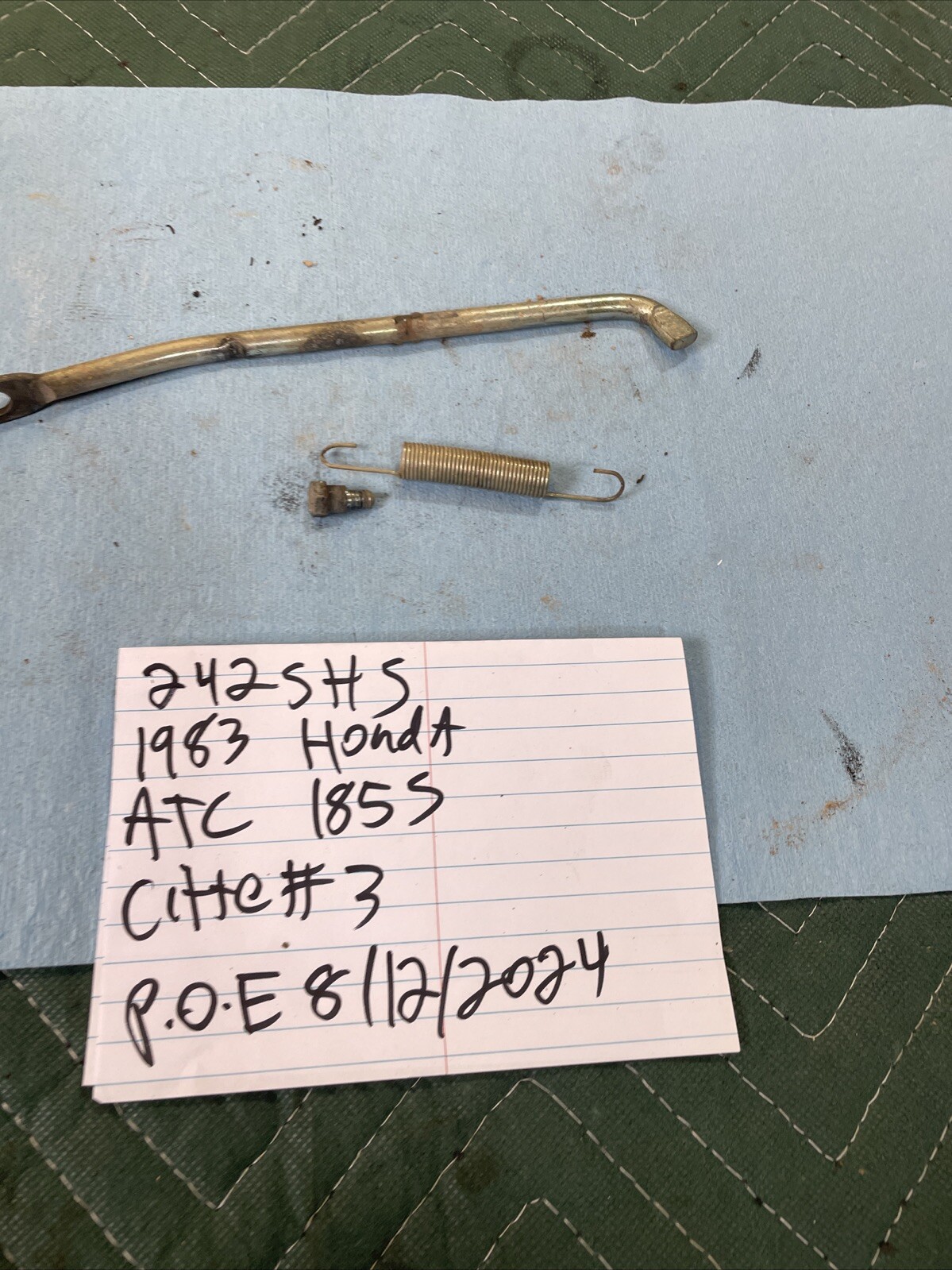 1983 Honda ATC 185 S seat latch release lever 242