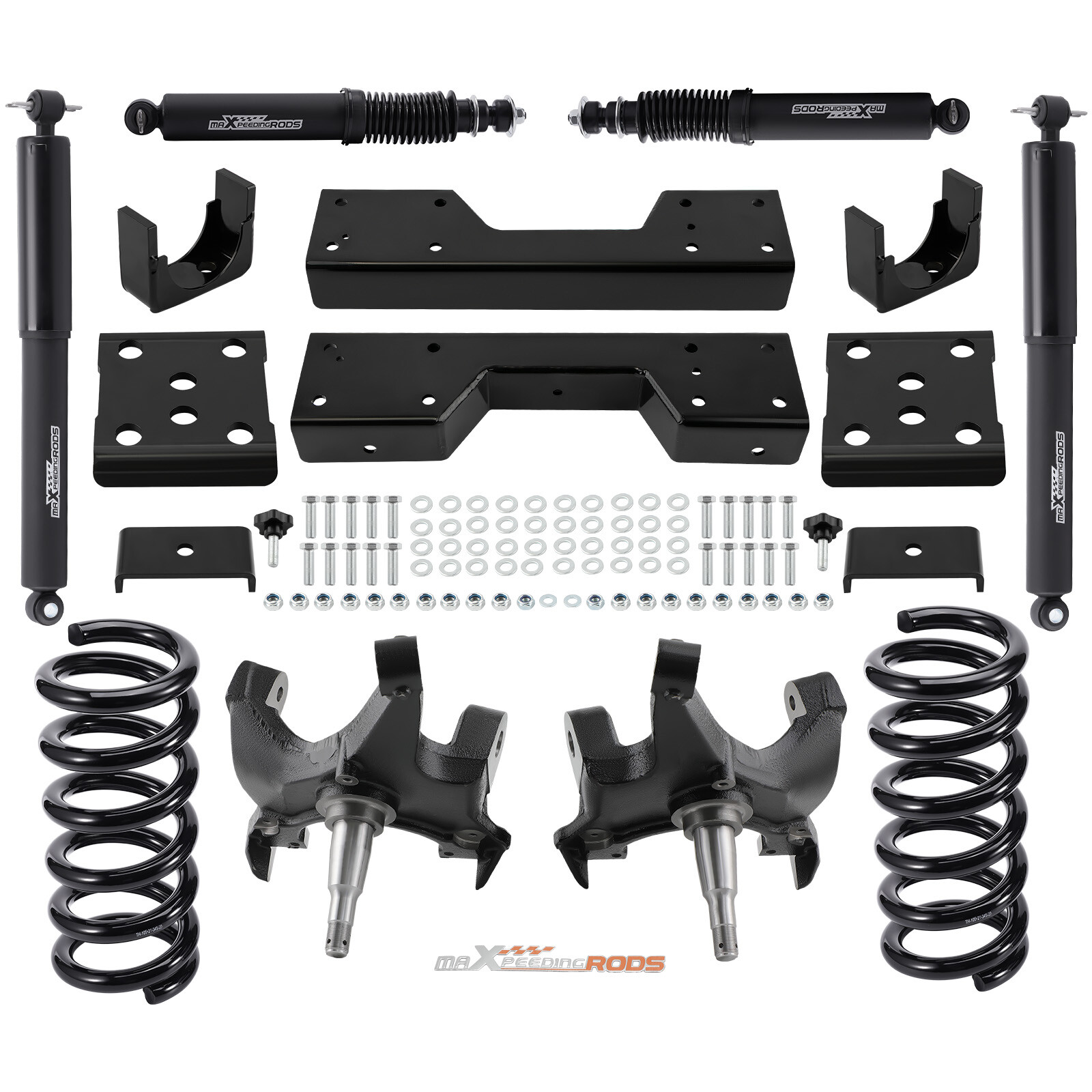 Front 4″ Rear 6″ Drop Kit w/Shock For Chevy GMC C1500 1988-98 W/1.25″ ROTORS V8