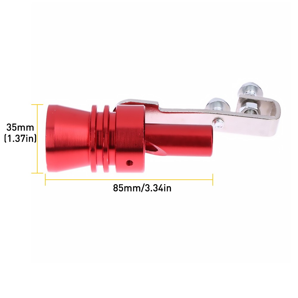 Red Blow Off Valve Noise Turbo Sound Whistle Simulator Car Muffler Tip 35mm XL