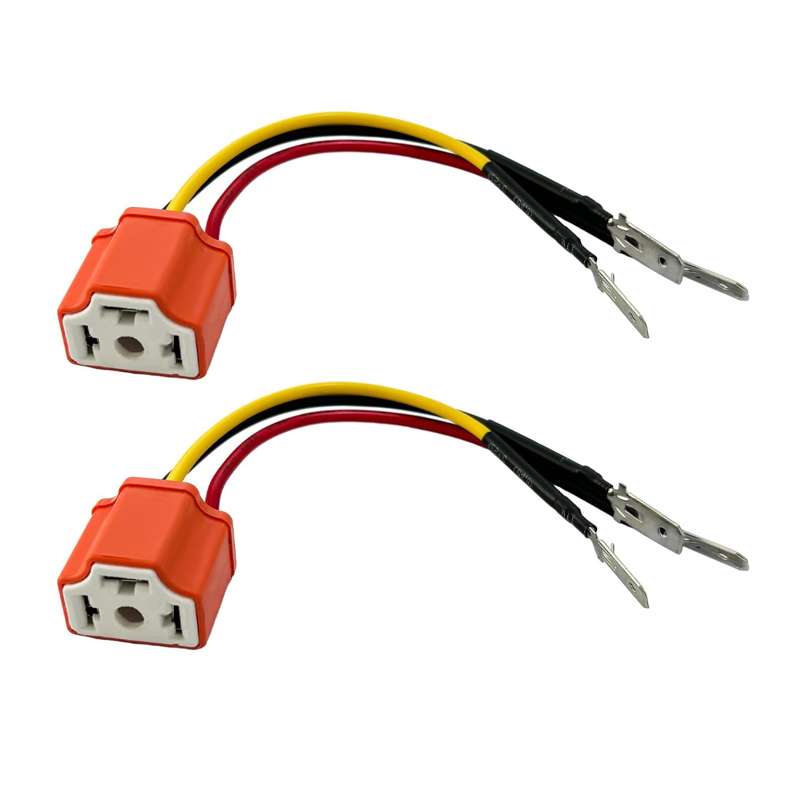 Suvnie 2 PCS H4 HB2 9003 Wiring Harness Headlight Socket, 16AWG Ceramic 2