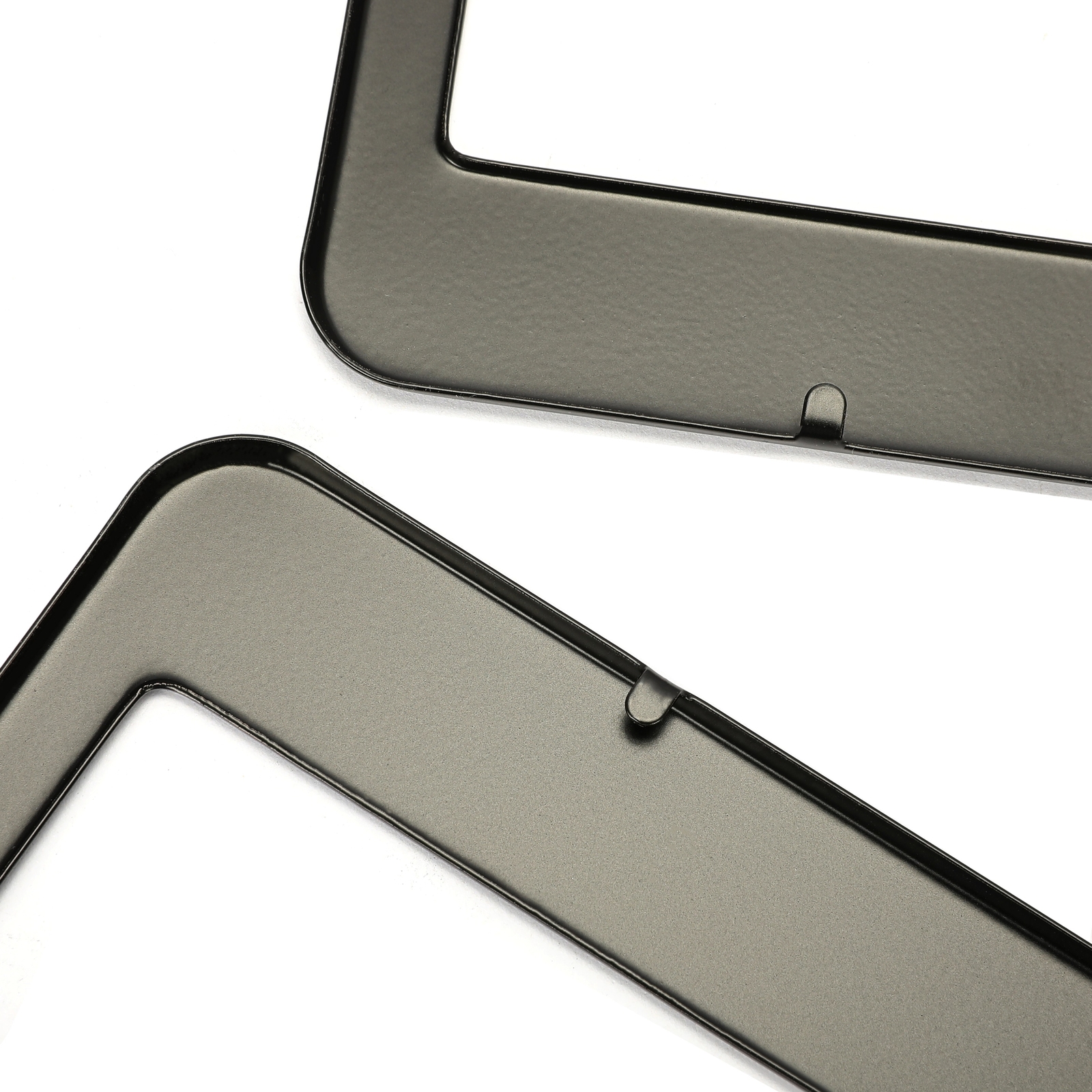 Stainless Steel Universal Black License Plate Frame Tag Cover Screw Caps 2PCS