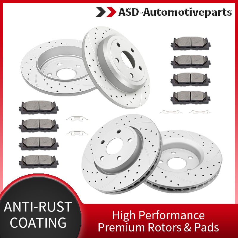 13.00″ Front Rear Rotors Brake Pads Fit for 2011-20 Grand Cherokee Dodge Durango