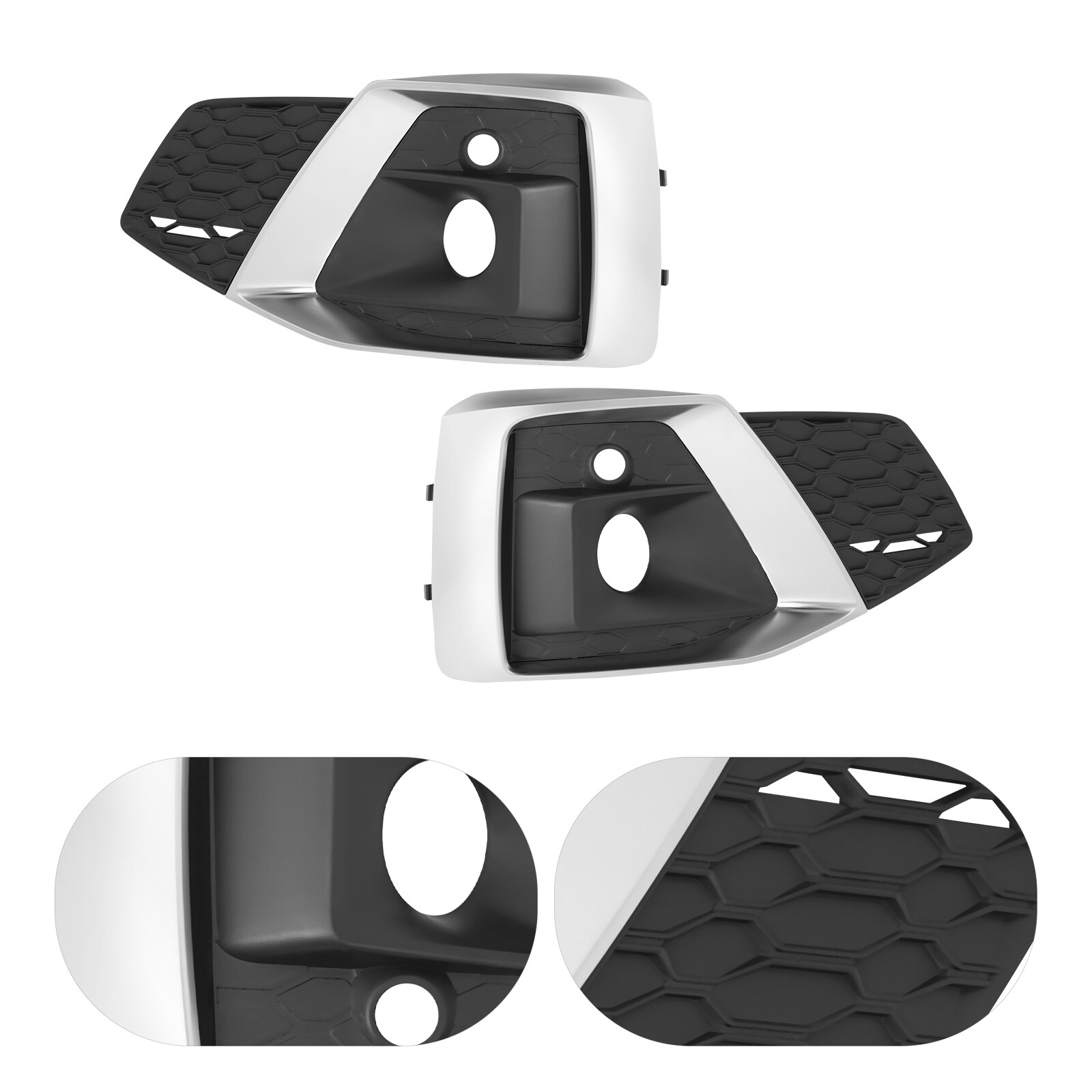 2020-2022 Audi A5 S5 Front Fog Light Covers Chrome 2 Pcs