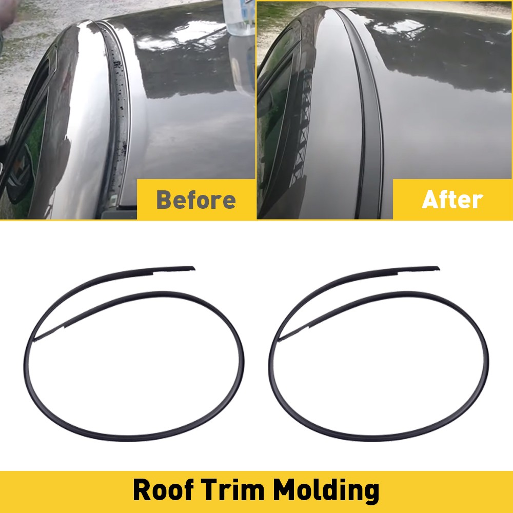 Left & Right Roof Side Top Trim Molding Kit For 2007-2011 Toyota Camry Black
