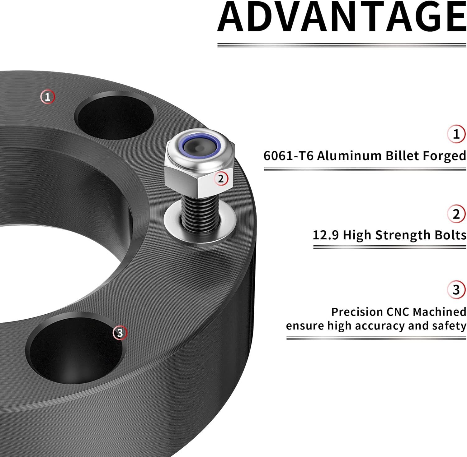 2.5″ Front Ford Lift Kit Leveling Kit for 2004-2024 Ford F150 Expedition Mark LT