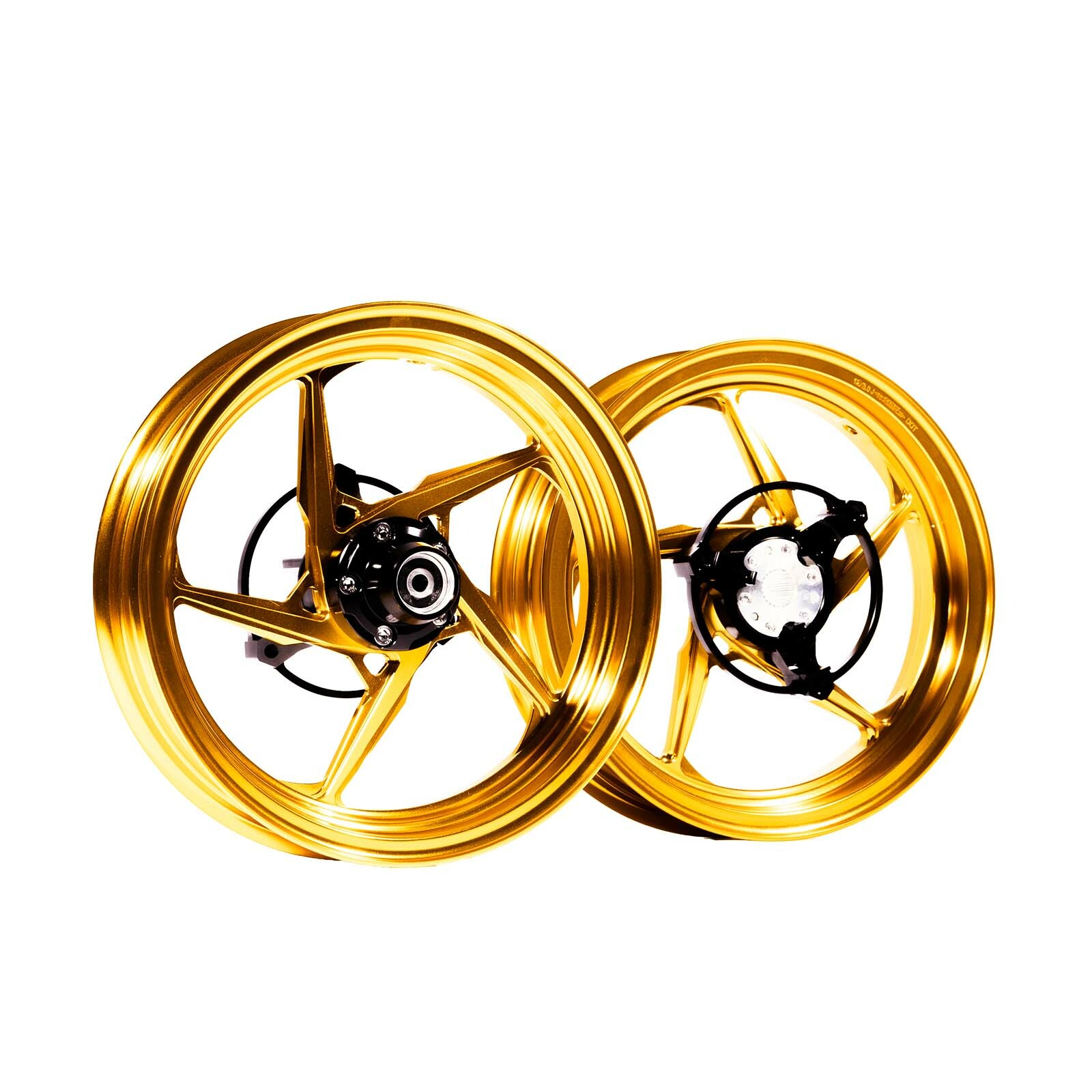 Forged Aluminum Alloy Rims Wheels for Yamaha Zuma 125 2022 – 2024 – Gold Color