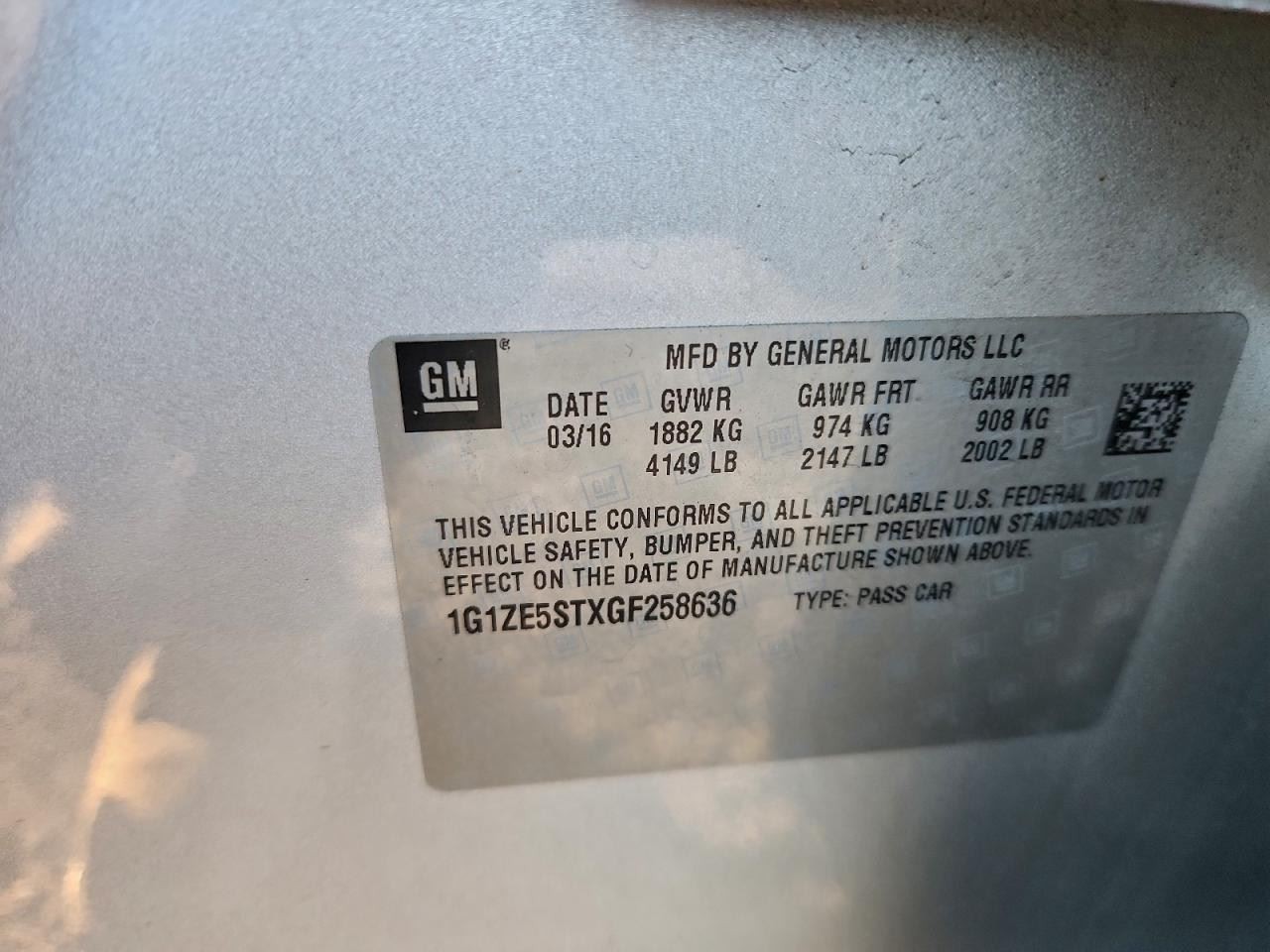 Engine ECM Electronic Control Module VIN B 4th Digit Fits 16 CRUZE 1495971