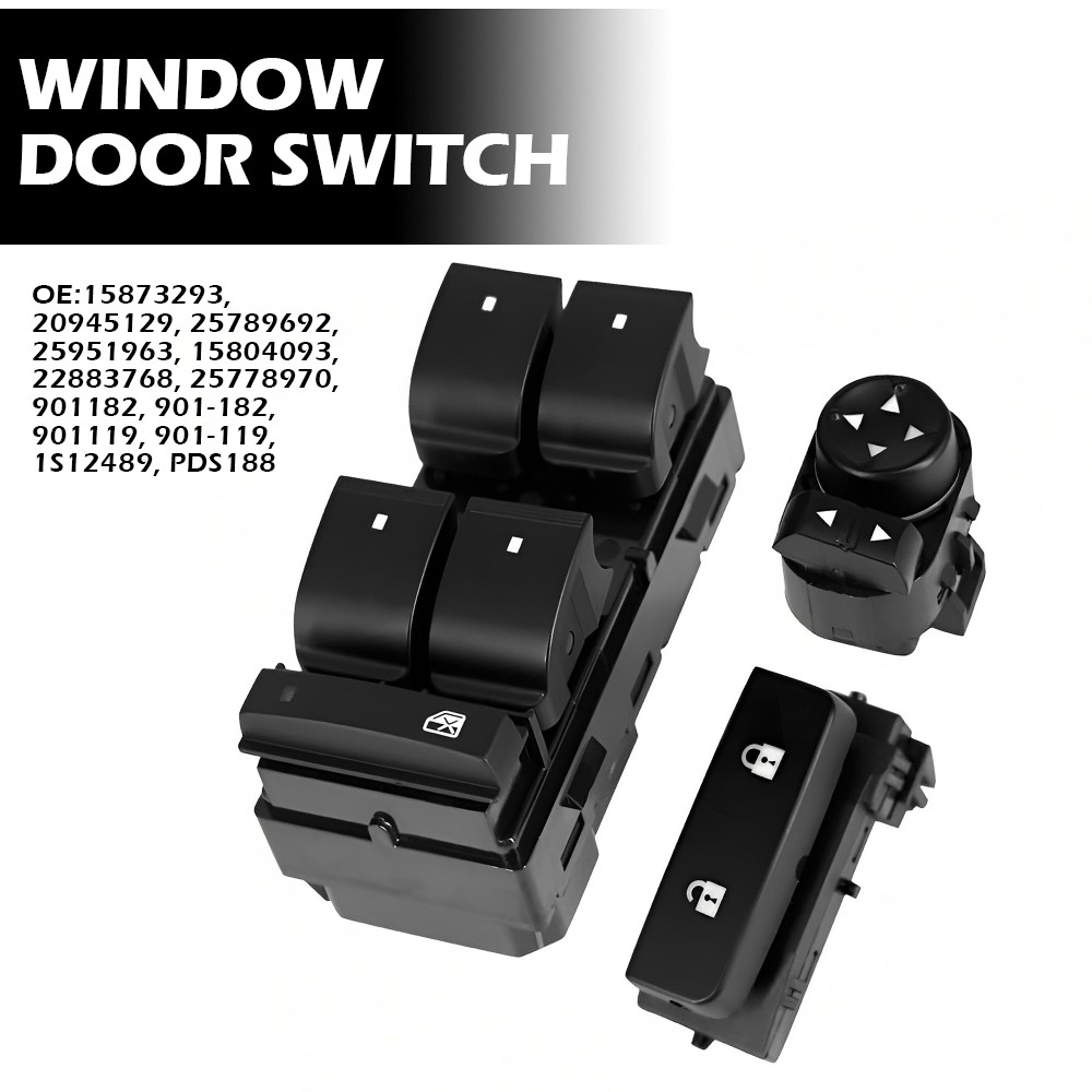 Window Control Switch Mirror Door Lock Driver For 2007-2013 Chevy Silverado 1500