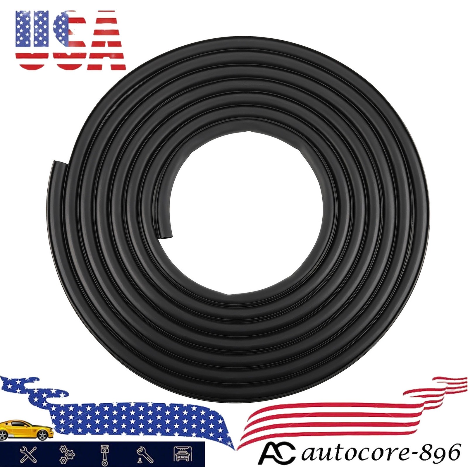 018-338-BLK Slide In Secondary Bulb Seal Black 13/16in X 11/16in X RV Slide Out