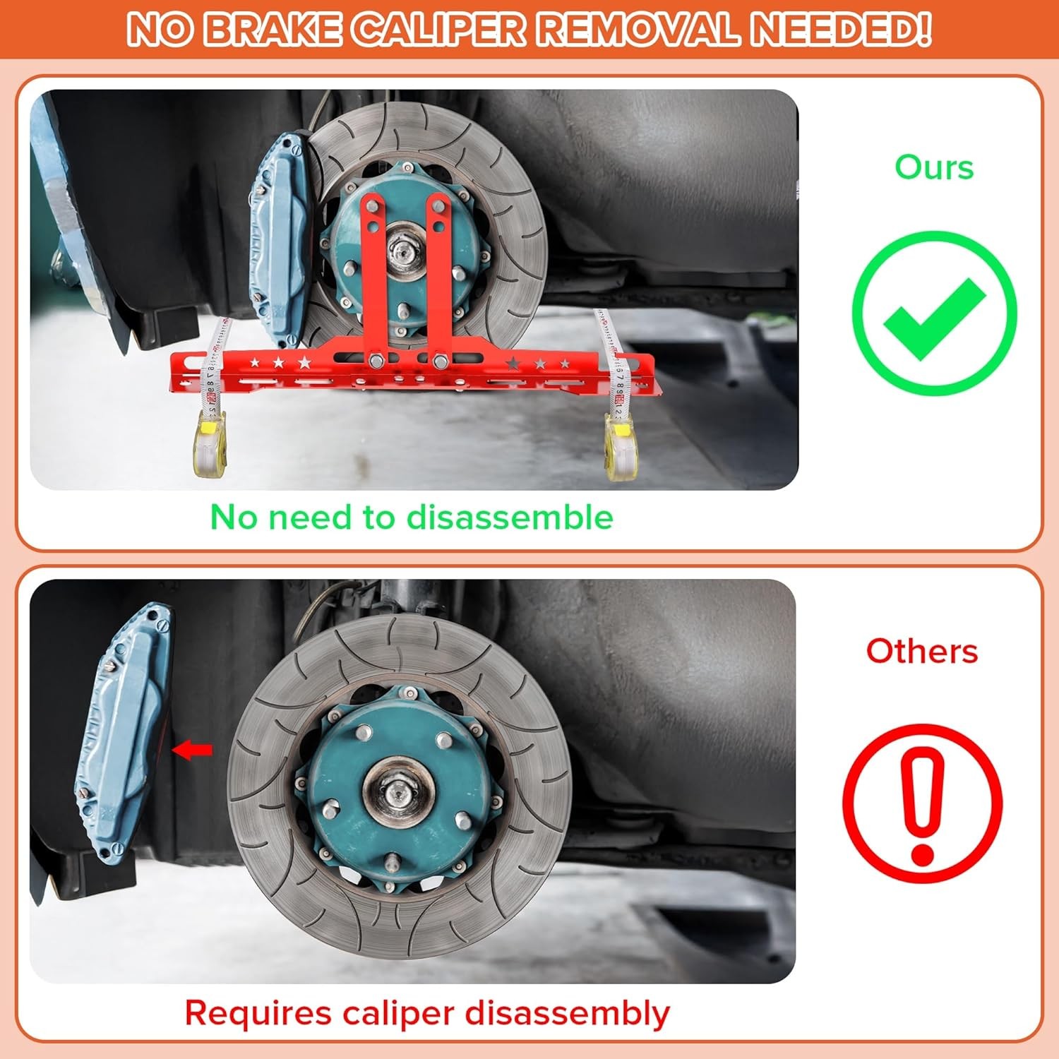 Wheel Toe Alignment Tool Plate Automotive Wheel Alignment Camber Tool – Red