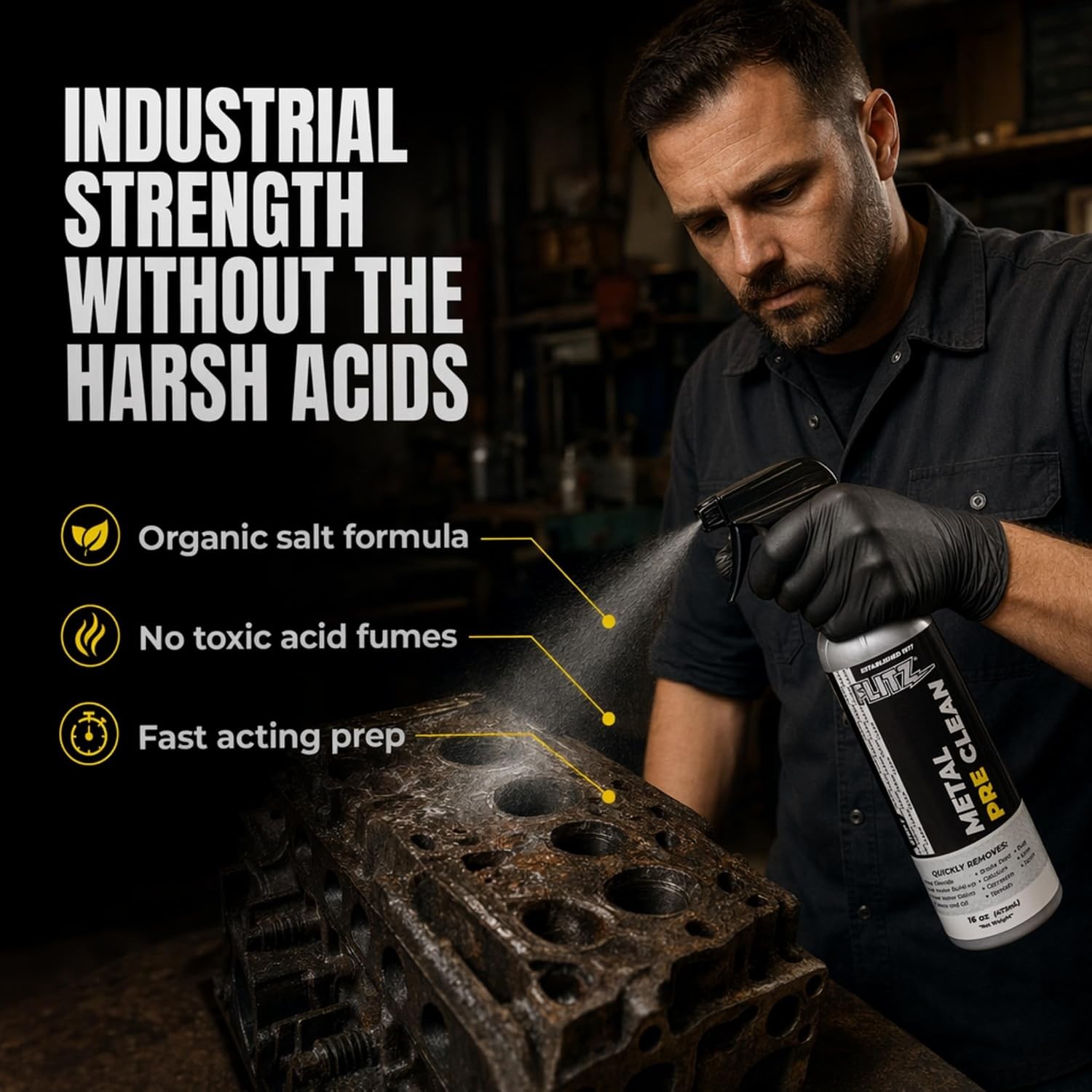 FLITZ All Metal Pre Clean 16oz/473ml AL 01706 (SEE VIDEO)