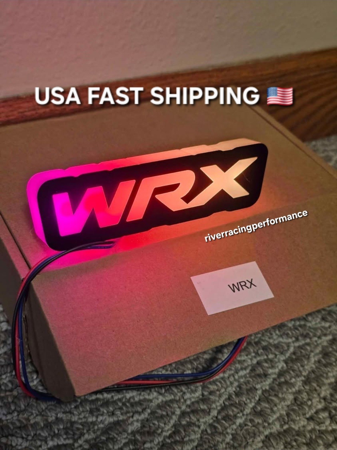 Subaru WRX RGB Front Grille Badge/Emblem LED Light Up Bluetooth Controled