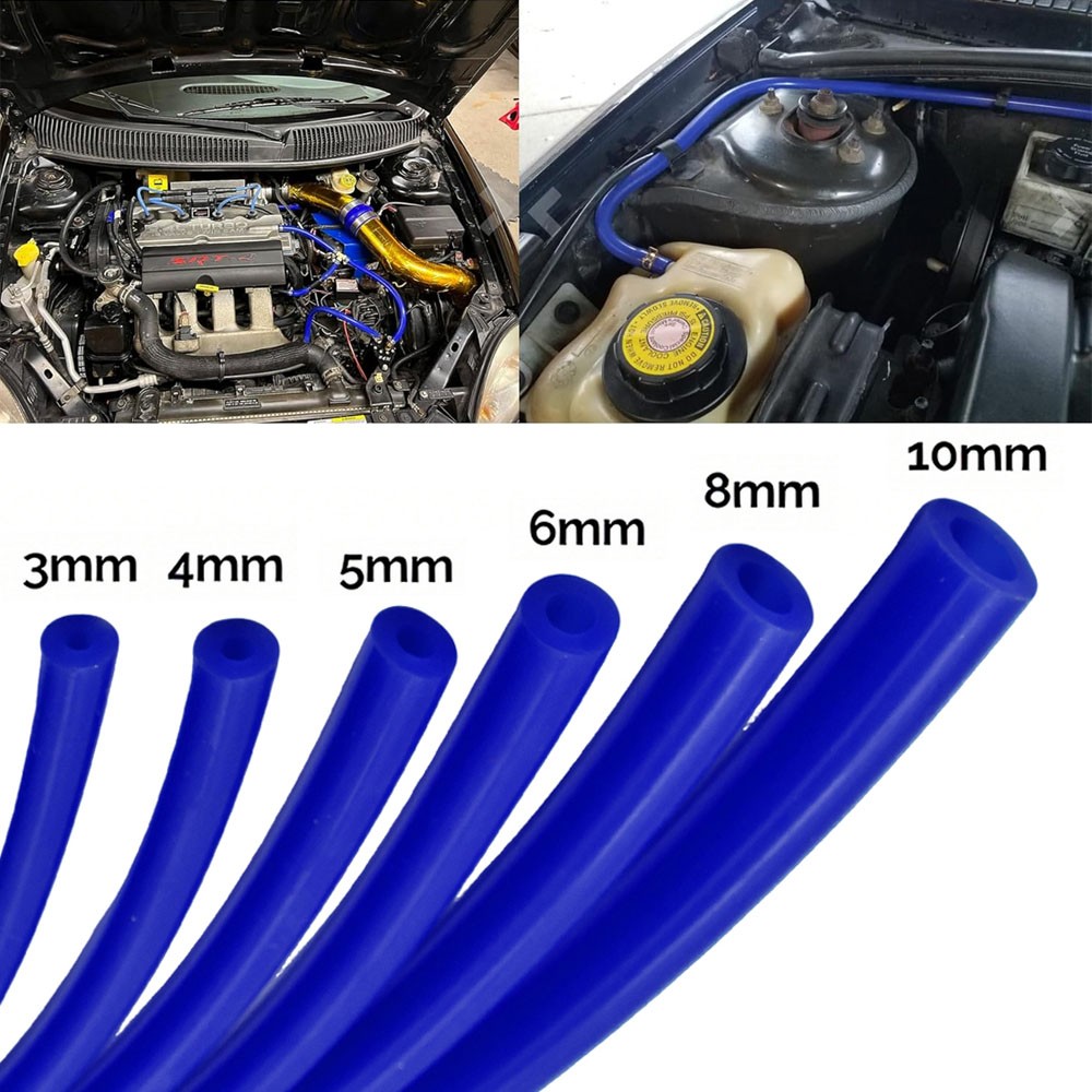 6Pcs 5FT 3/4/5/6/8/10MM Blue Silicone Vacuum Tubing Hose line Kit For Chevrolet