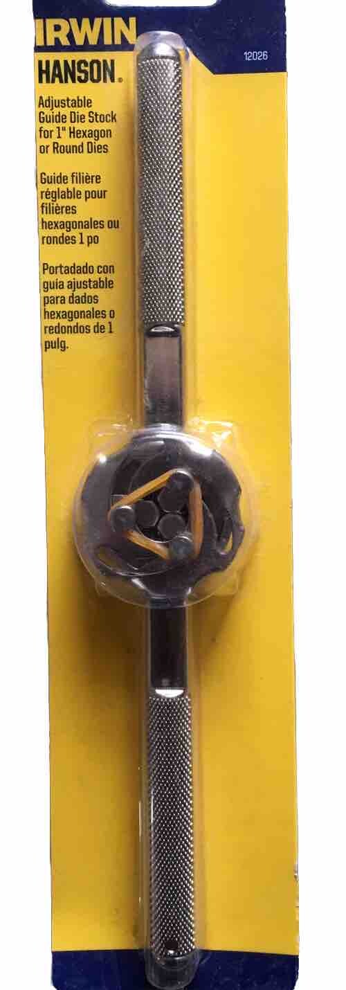 IRWIN ADJUSTABLE GUIDE DIE STOCK HANDLE WRENCH FOR 1″ HEXAGON / ROUND DIES