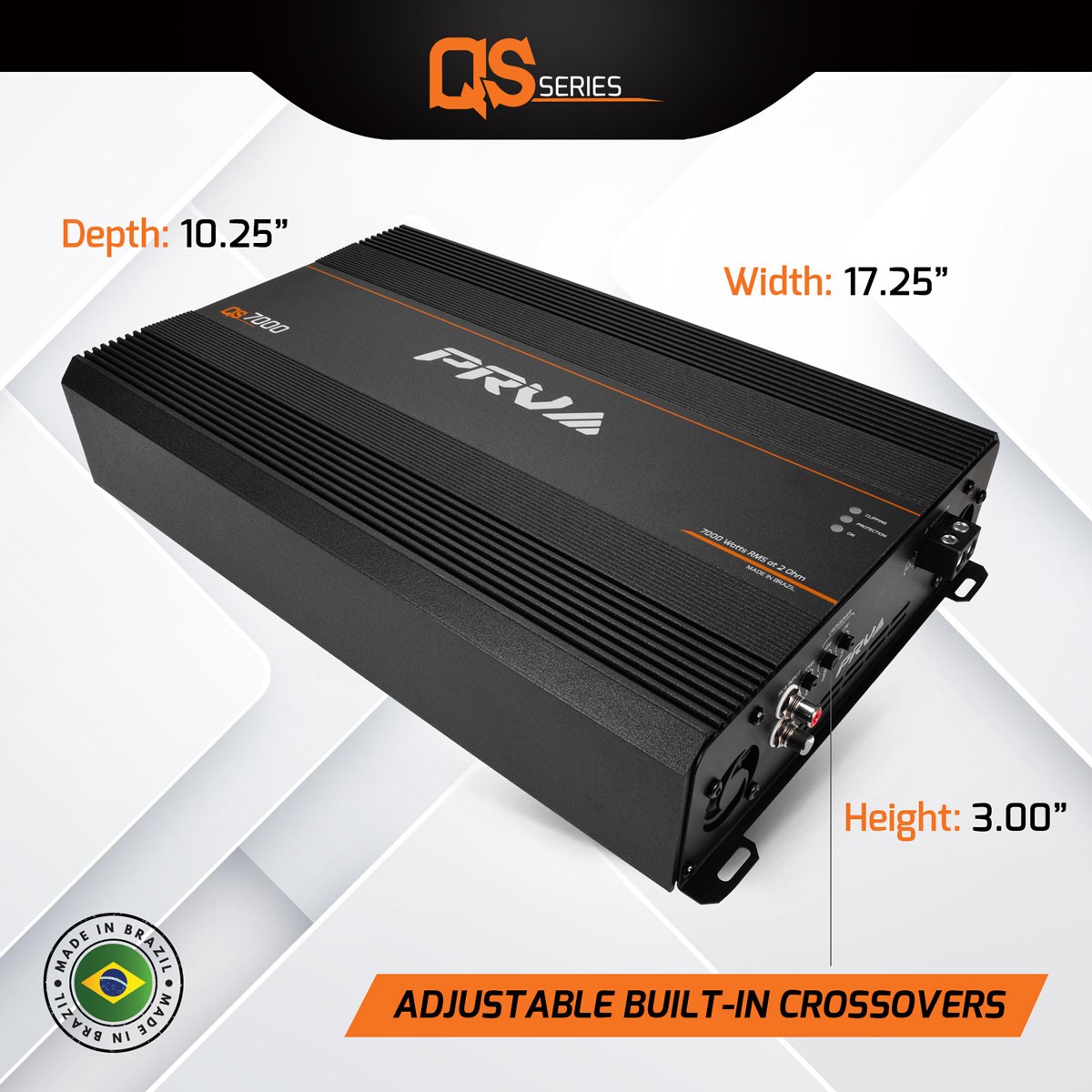 PRV AUDIO QS7000 2 OHM QS CLASS-D 1-CHANNEL FULL-RANGE AMPLIFIER 7000W RMS @ 2Ω