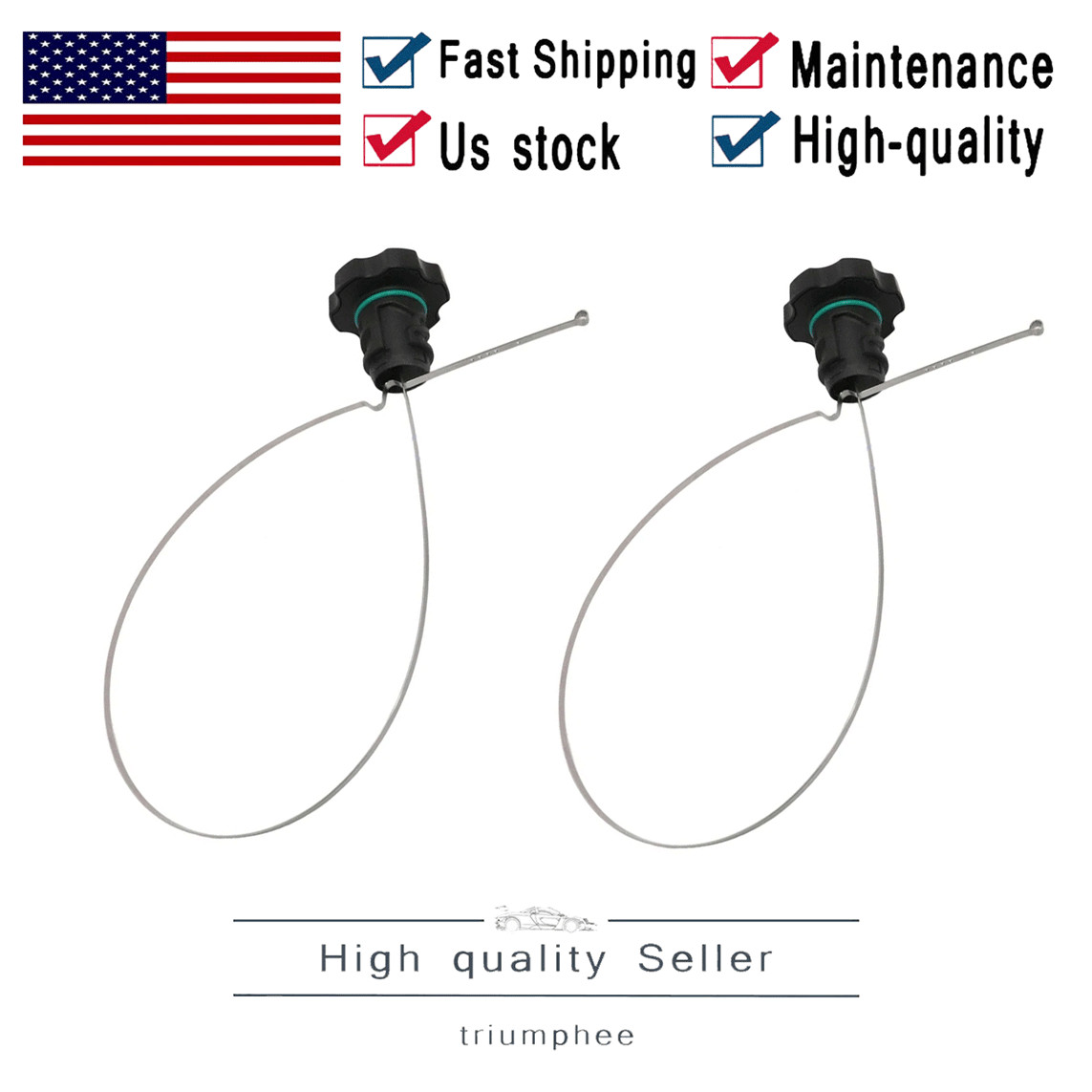 2Pcs For 1998 – 2003 Chevrolet GMC 2.2L 12573748 Dipstick Oil Level Indicator US
