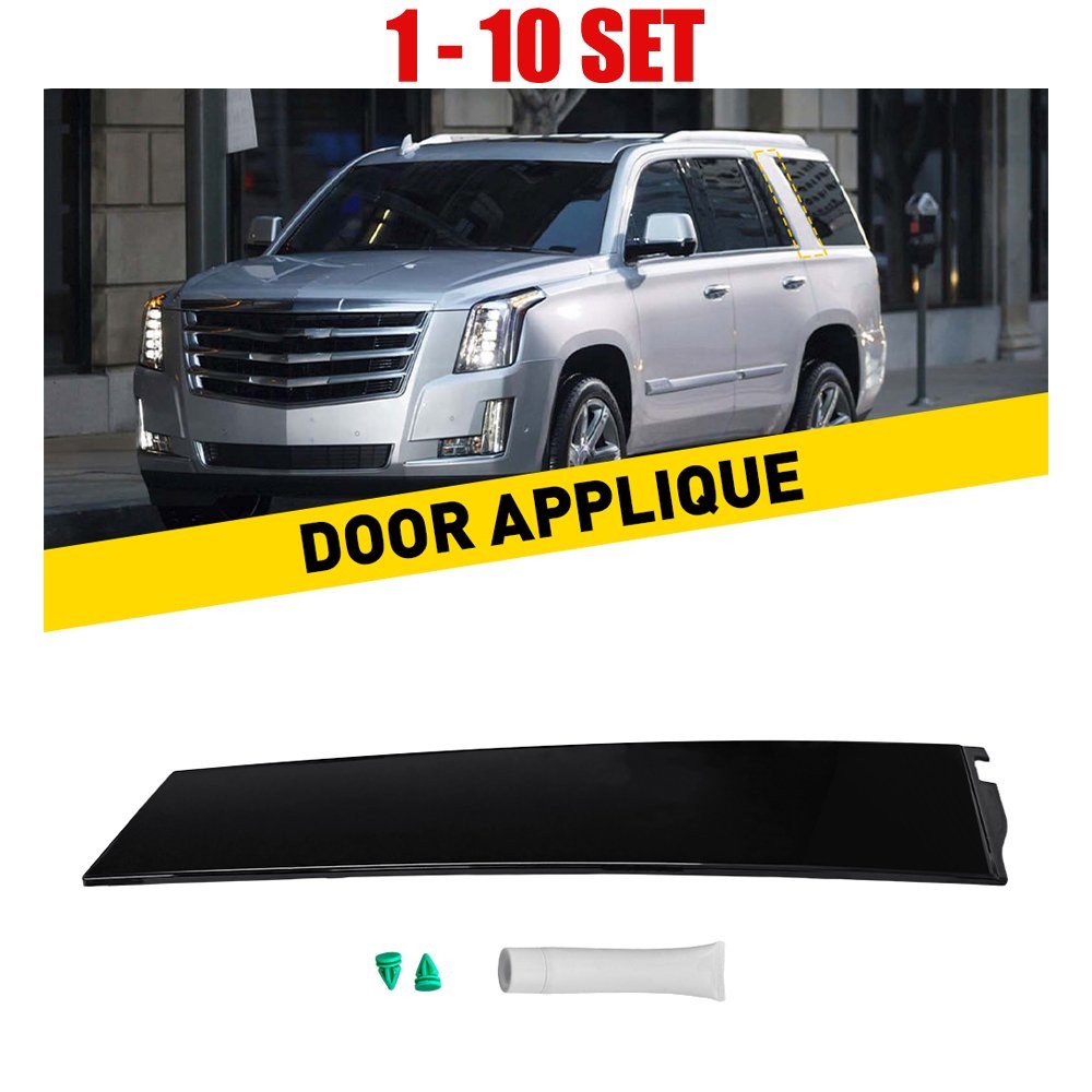 B-Pillar Molding Rear Left Rearward Glossy Black 1-10X for Chevy Tahoe 2015-2018
