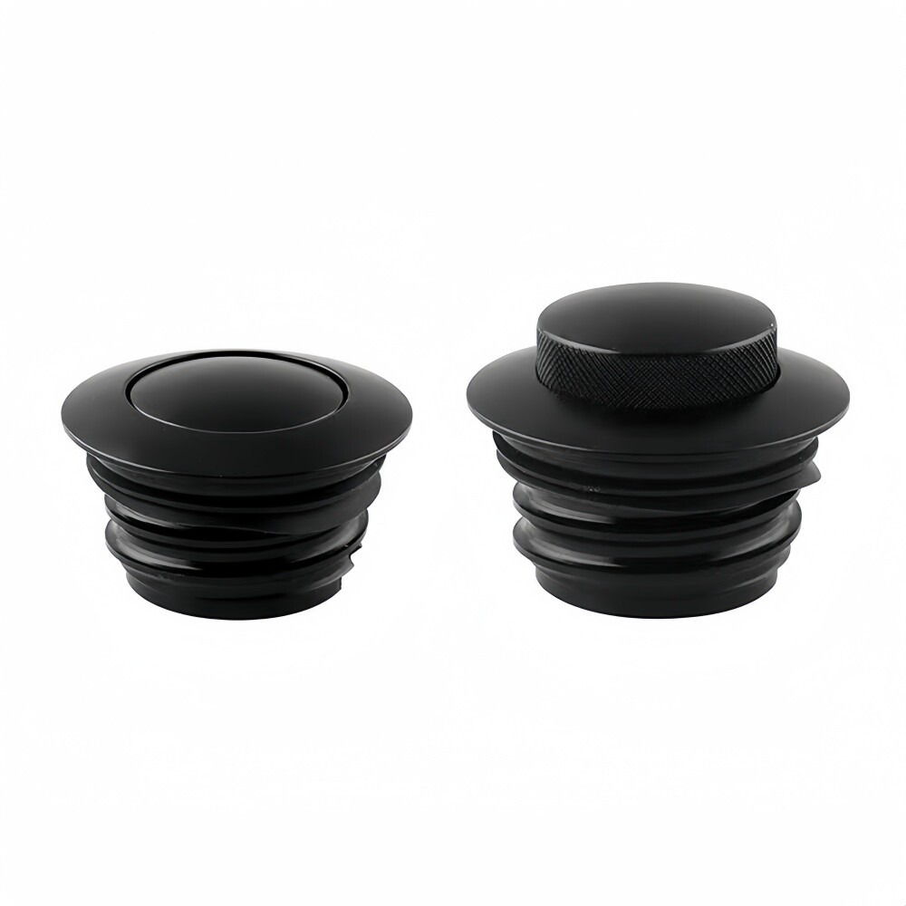 Alum Gas Cap For Harley Sportster Xl883/1200 Dyna Softail 1996-2021 Black