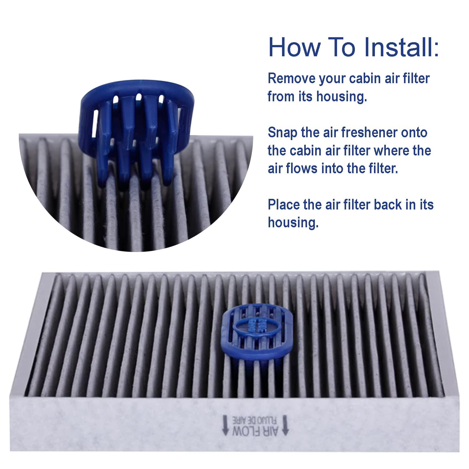 PUREFLOW Cabin Filter Air Freshener 1 Count (Pack of 1), New Car 1)