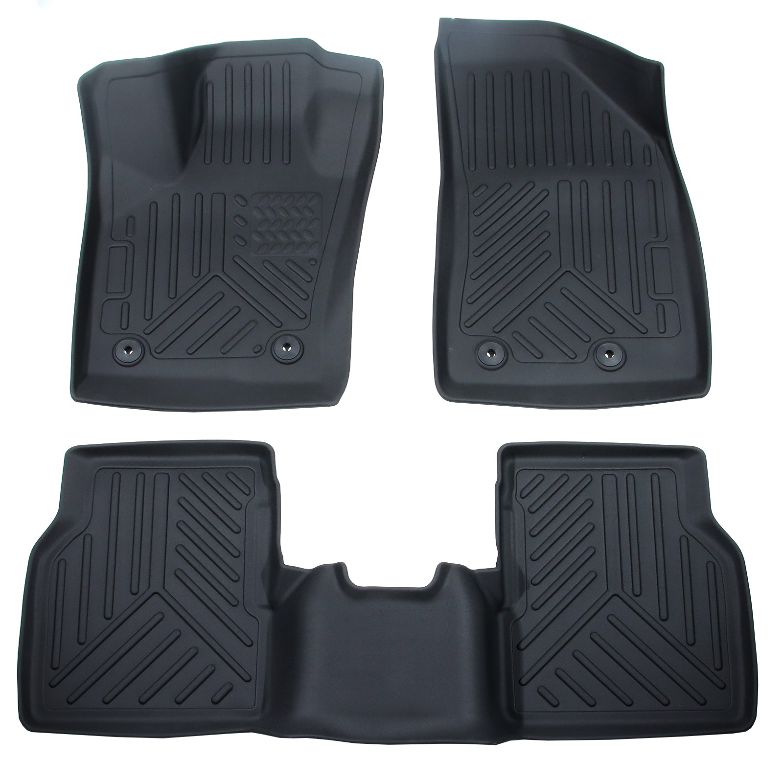 Floor Mats Custom for 2017-2025 2026 Jeep Compass All Weather TPE 1st+2nd Row