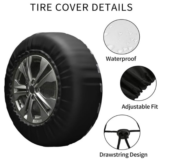 16″ American Flag Spare Tire Cover Fit Jeep Wrangler Rv SUV Truck Travel Trailer