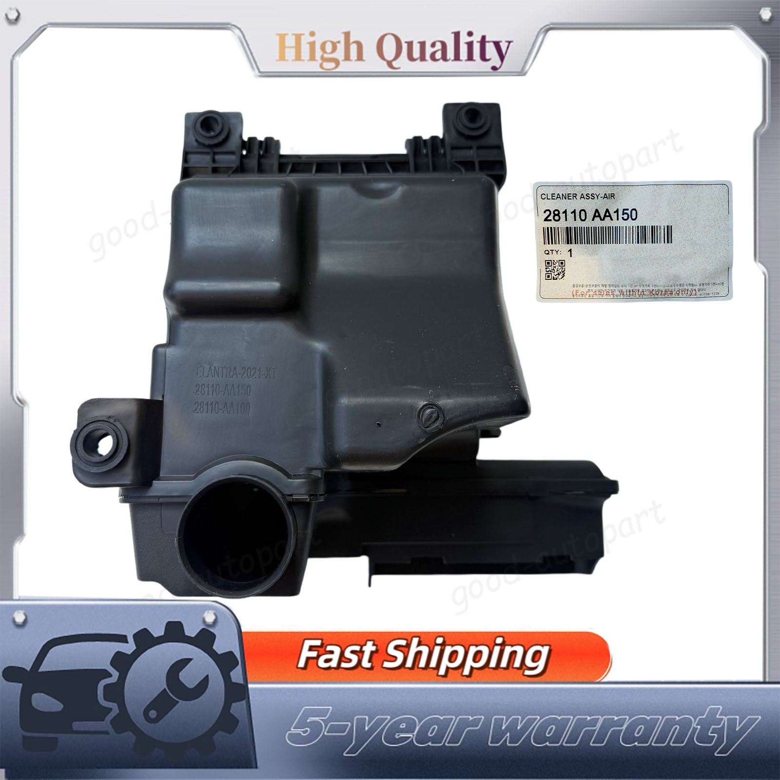 US STOCK New 2021-2024 Black Air Filter Intake Housing Box Fits Hyundai Elantra