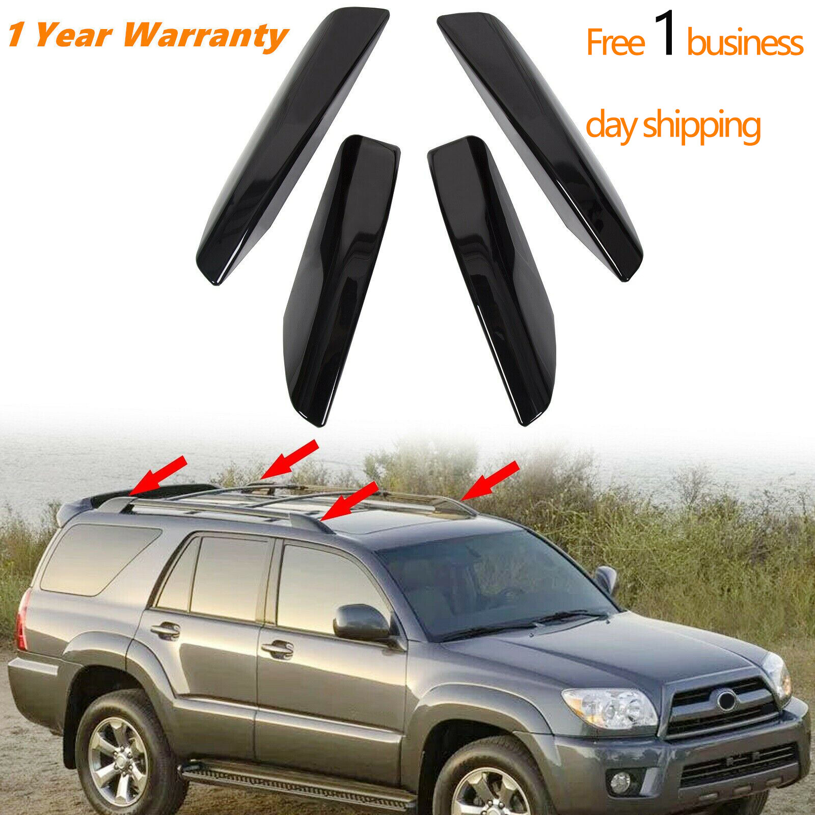 For Toyota 4Runner N210 2003-2009 Roof Rack Rail End Cover Shell Replacement