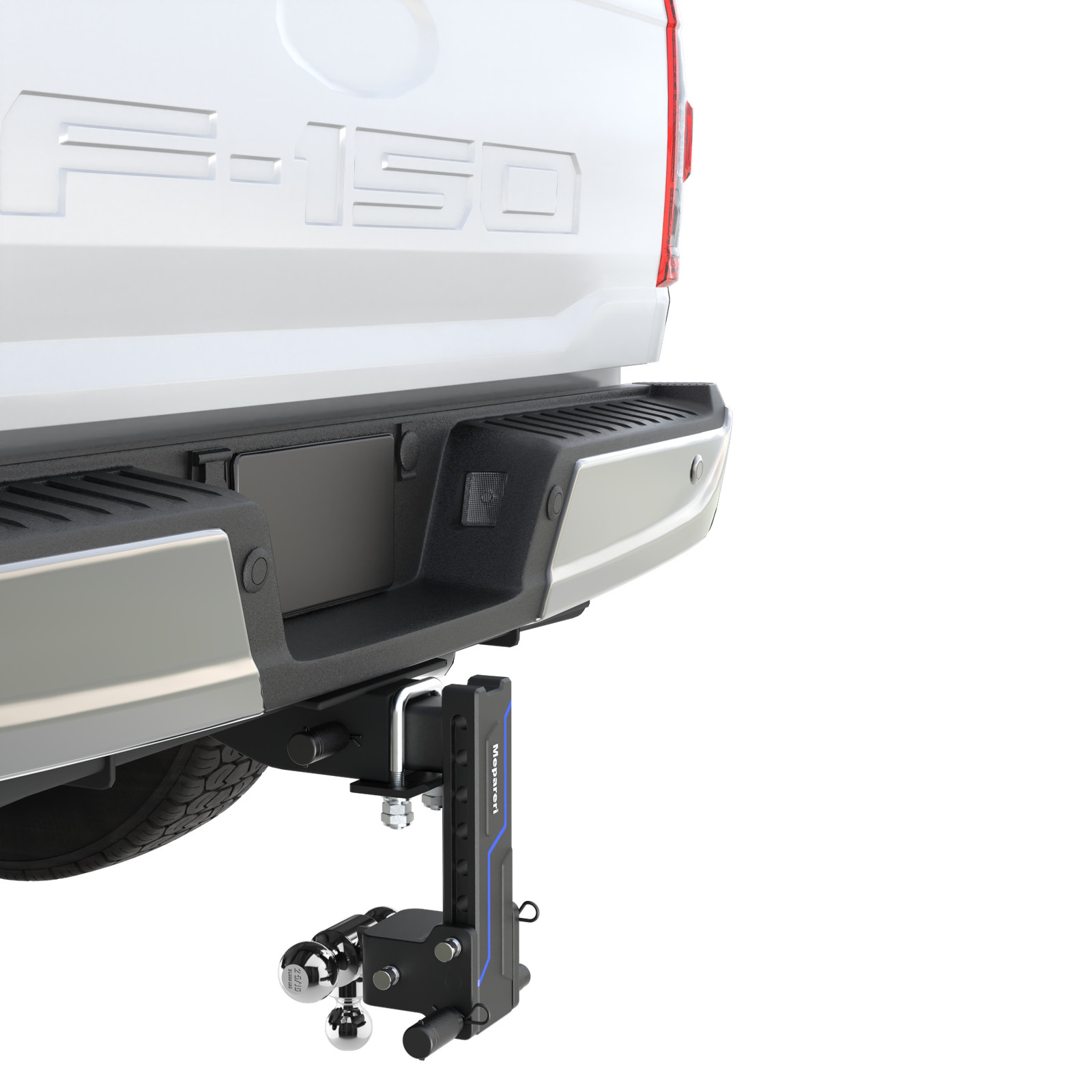 2.5″ Receiver 8.5″ Drop Trailer Hitch Tow Hitch Tri Ball 18000lb Stowable Design