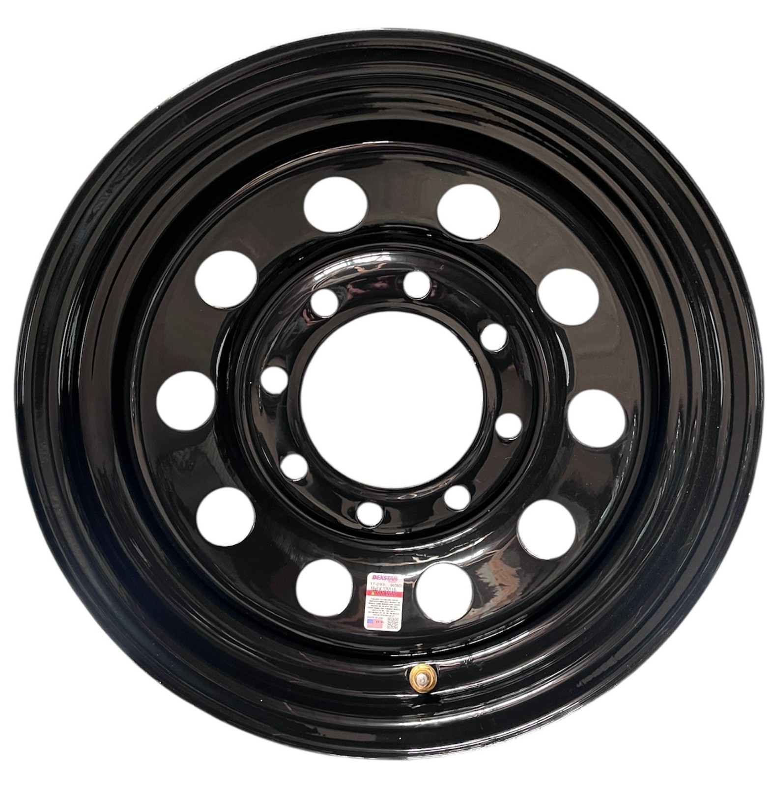 16 Inch 8 Lug Black Mod Steel Trailer Wheel (QTY 1)
