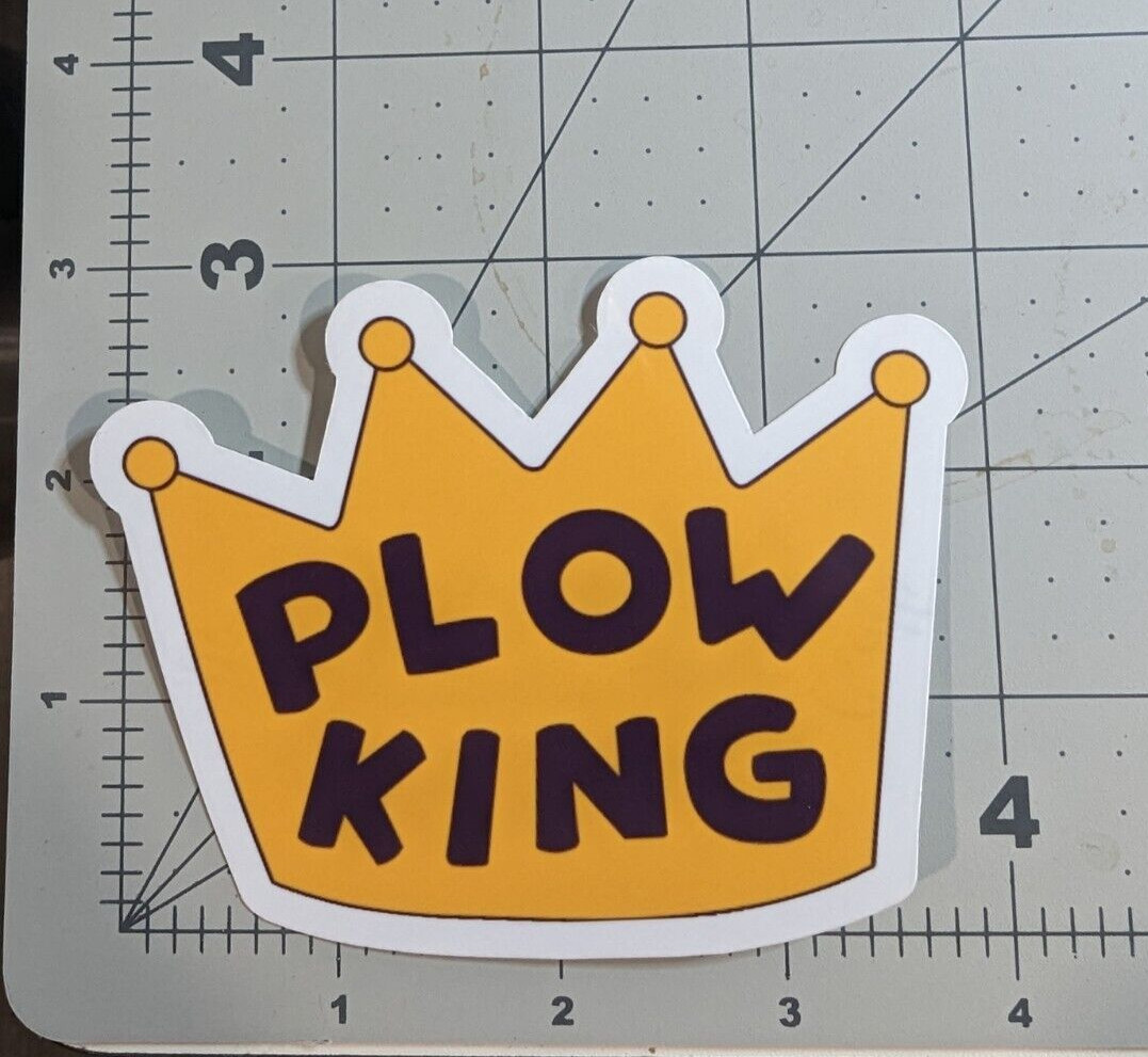 “Plow King” logo from “The Simpsons” die-cut vinyl sticker 4×3″