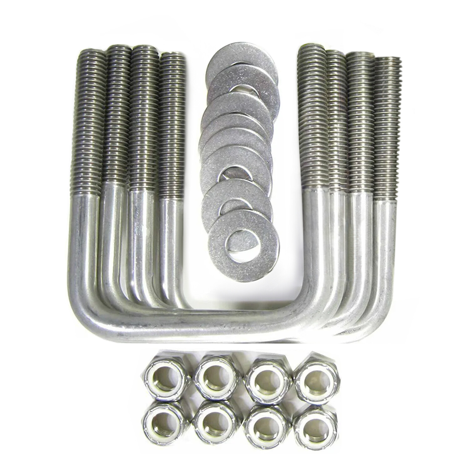 (4) Boat Trailer U-Bolt Zinc-Plated Square U BOLT 1/2″ Dia X 3 1/16″x 4 5/16″
