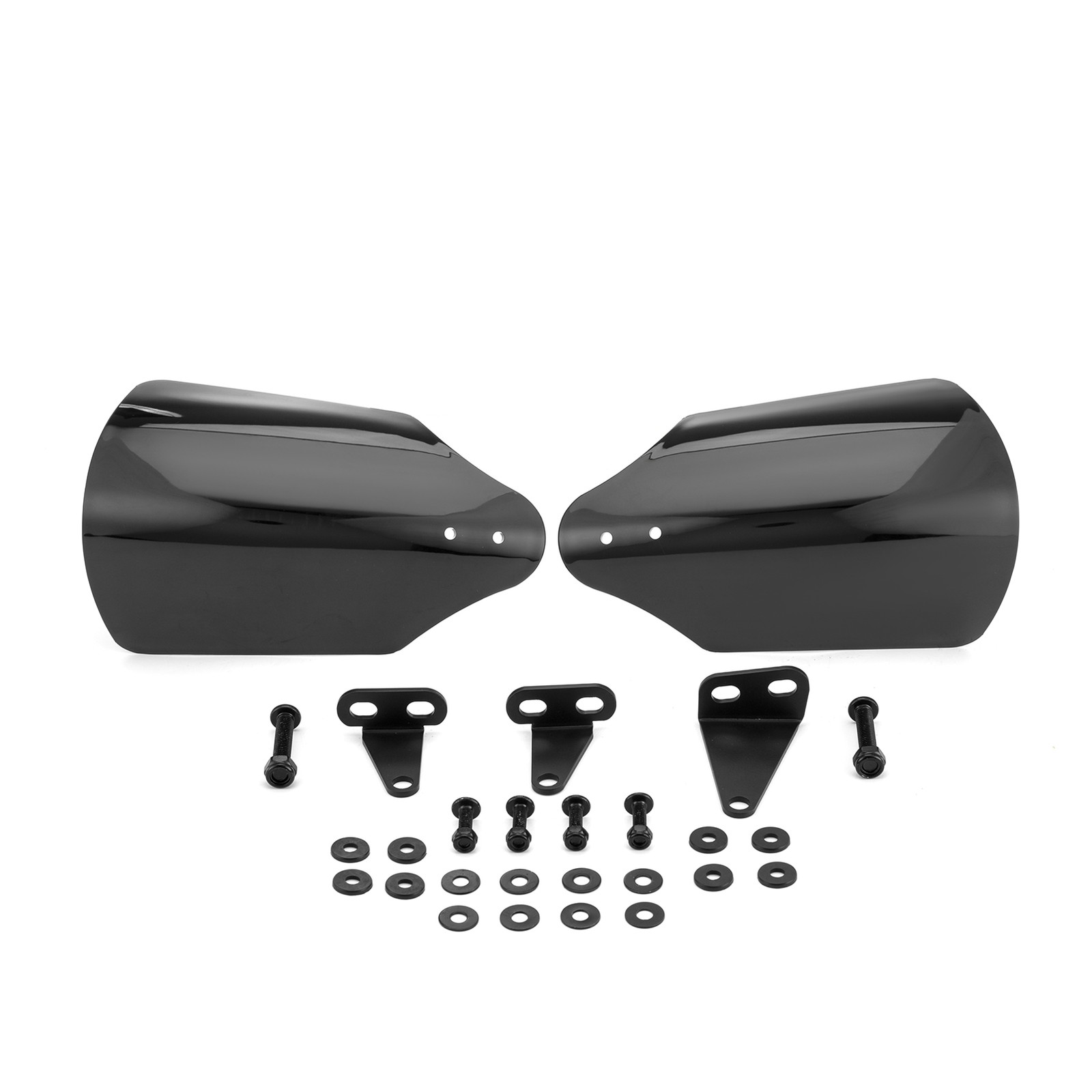 Steel & ABS Plastic Handlebar Handguards For Harley Softail Dyna Street Fat BoB