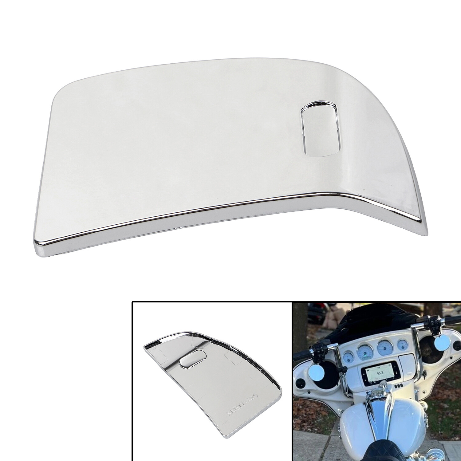 Chrome ABS Right Inner Fairing Media Door For Harley Electra Glide FLHTCU FLHTK