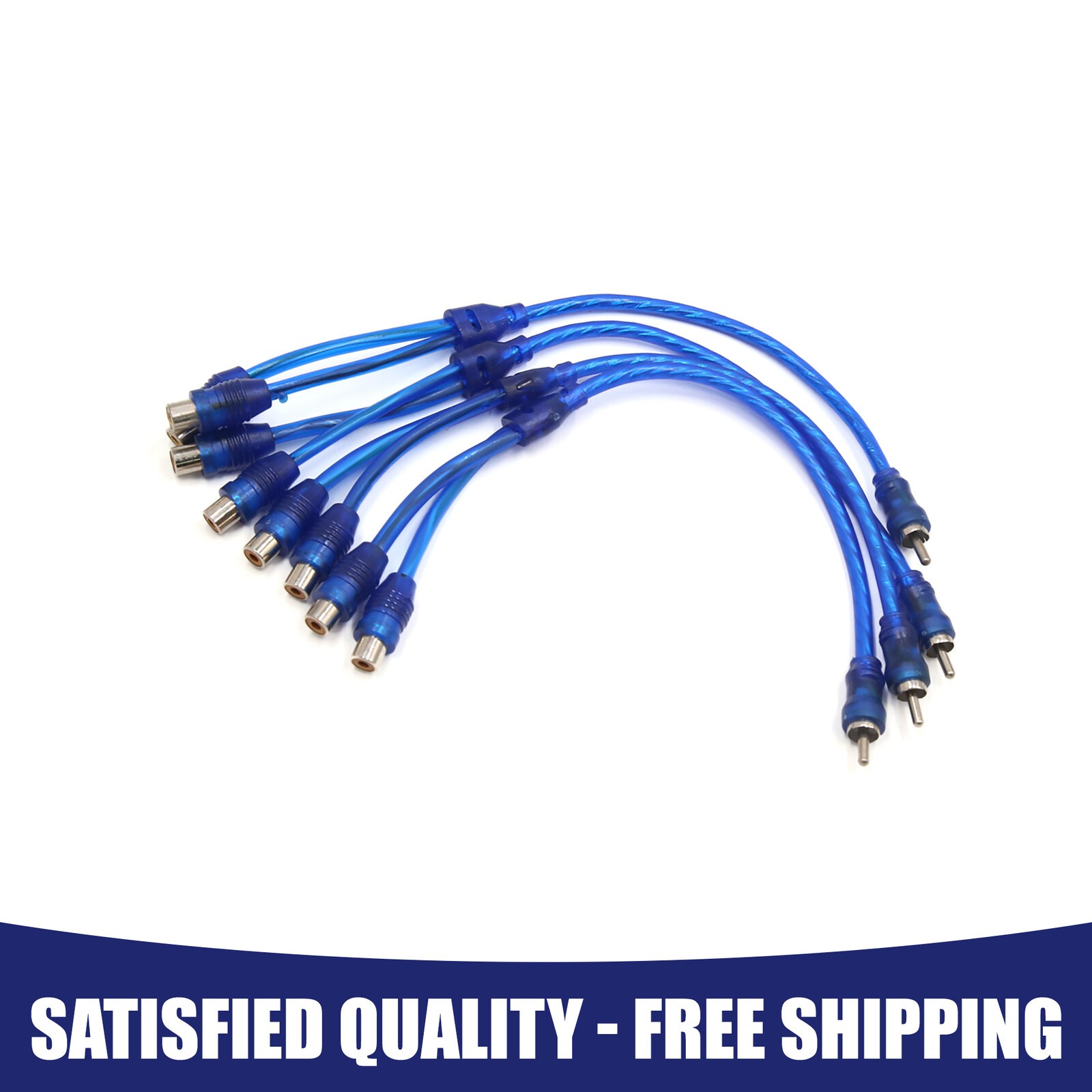 12 Inch Male to 2 Female RCA Splitter Adapter Audio Y Cable for Car Item of 4