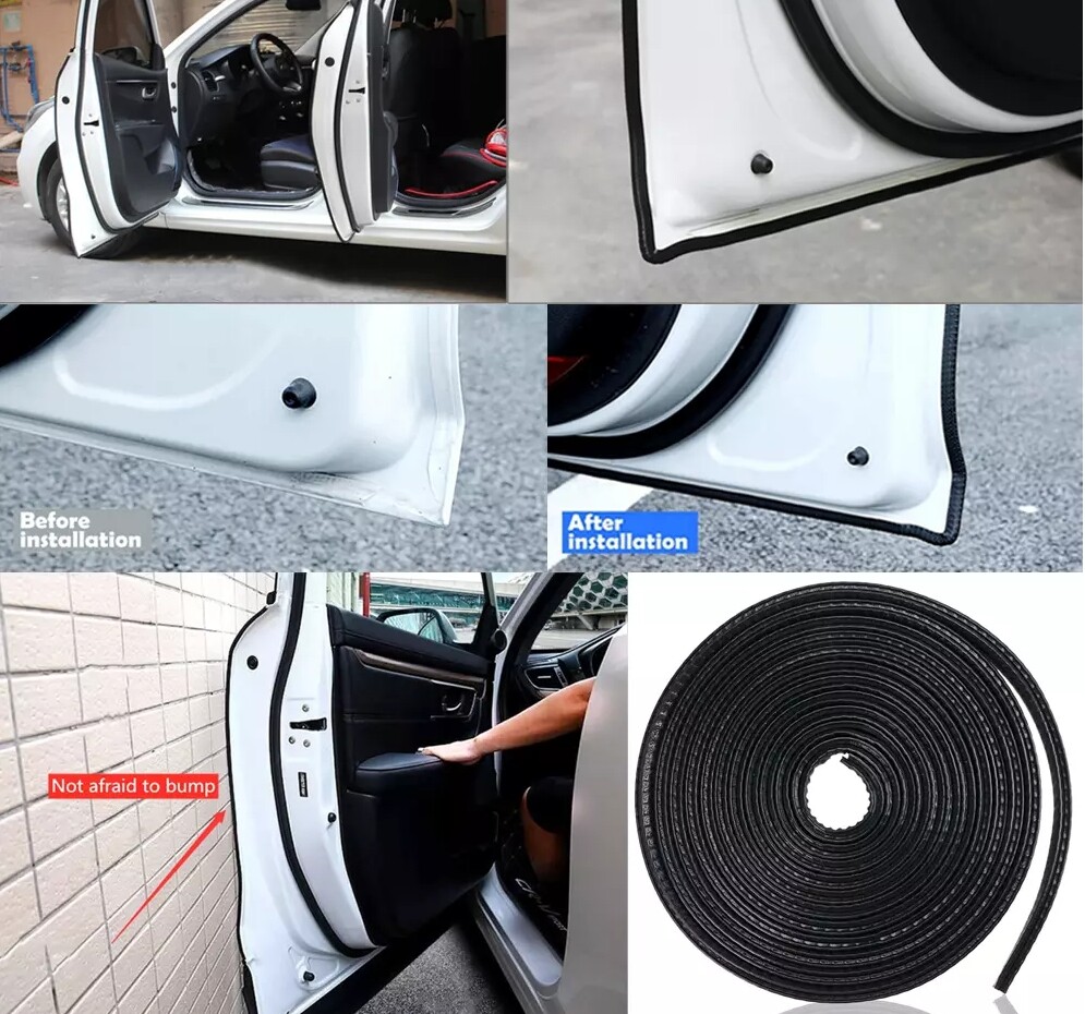 U-Shape Car Door Edge Guard Molding Trim Rubber Strip Seal Protector 4m/13.12ft