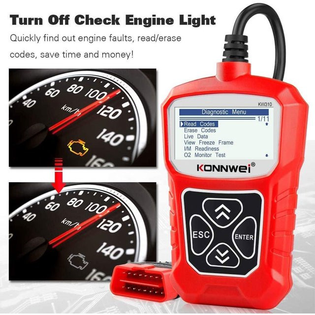 KONNWEI KW310 OBD2 Scanner Car Diagnostic Tool Code Reader Check Engine Fault