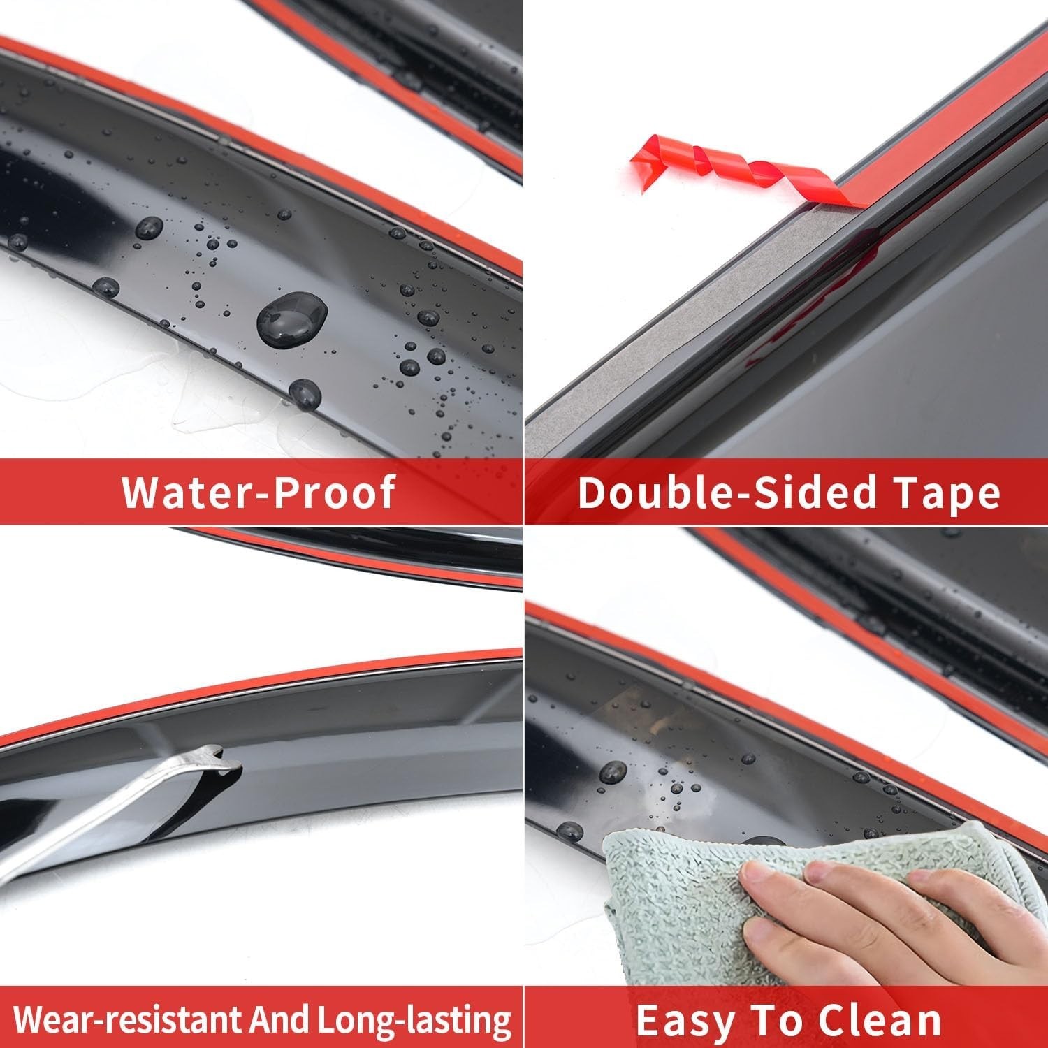 Side Window Visor Deflector Trim Cover For 2019-2026 Dodge Ram Crew Cab