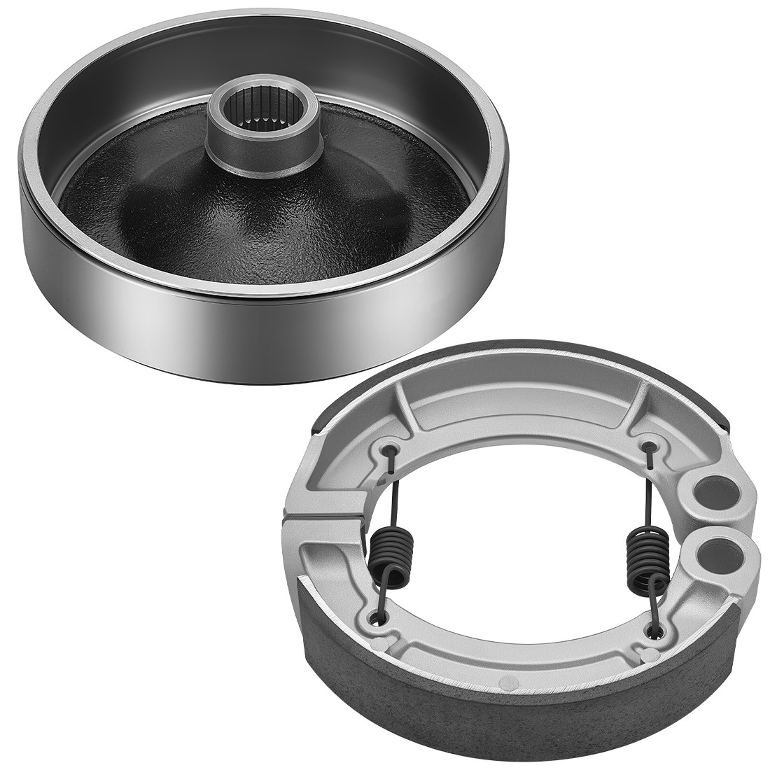 Rear Brake Plate Cover Drum Shoes Kit for Yamaha Big Bear 250 400 YFM250 YFM400