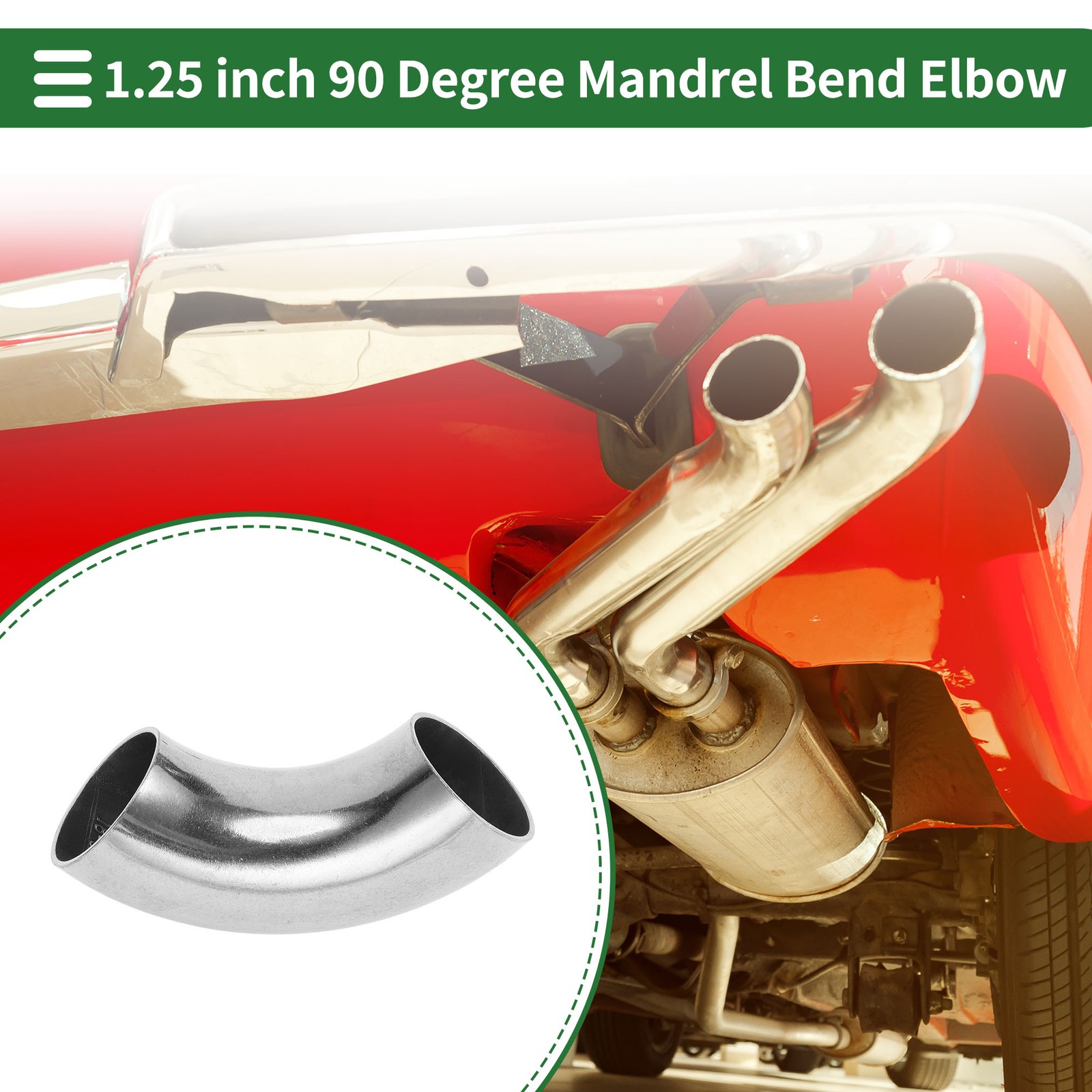 90 Degree Mandrel Bend Elbow 1.25″ In OD Thickness 1.0mm 304 Stainless Steel