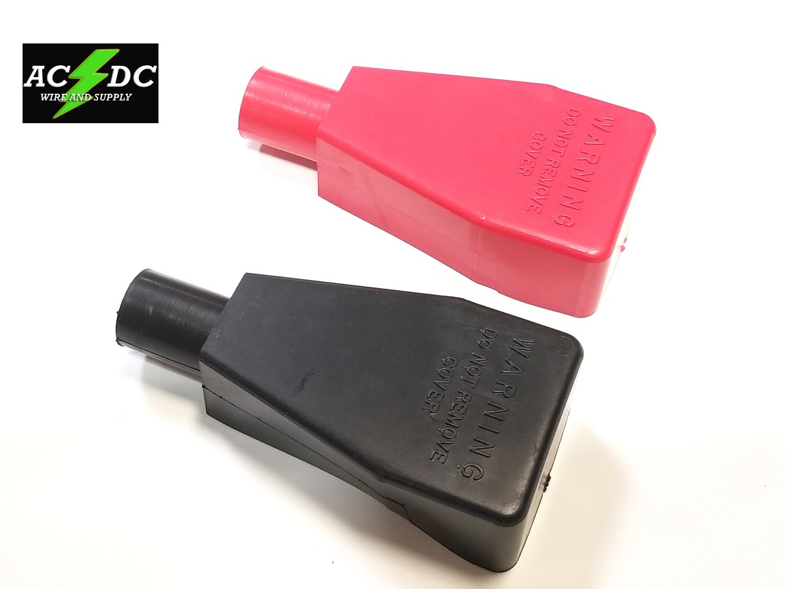 Top Post Battery Terminal FLEXIBLE PVC Boot Cover 2pk Red / Black Fits 1/0