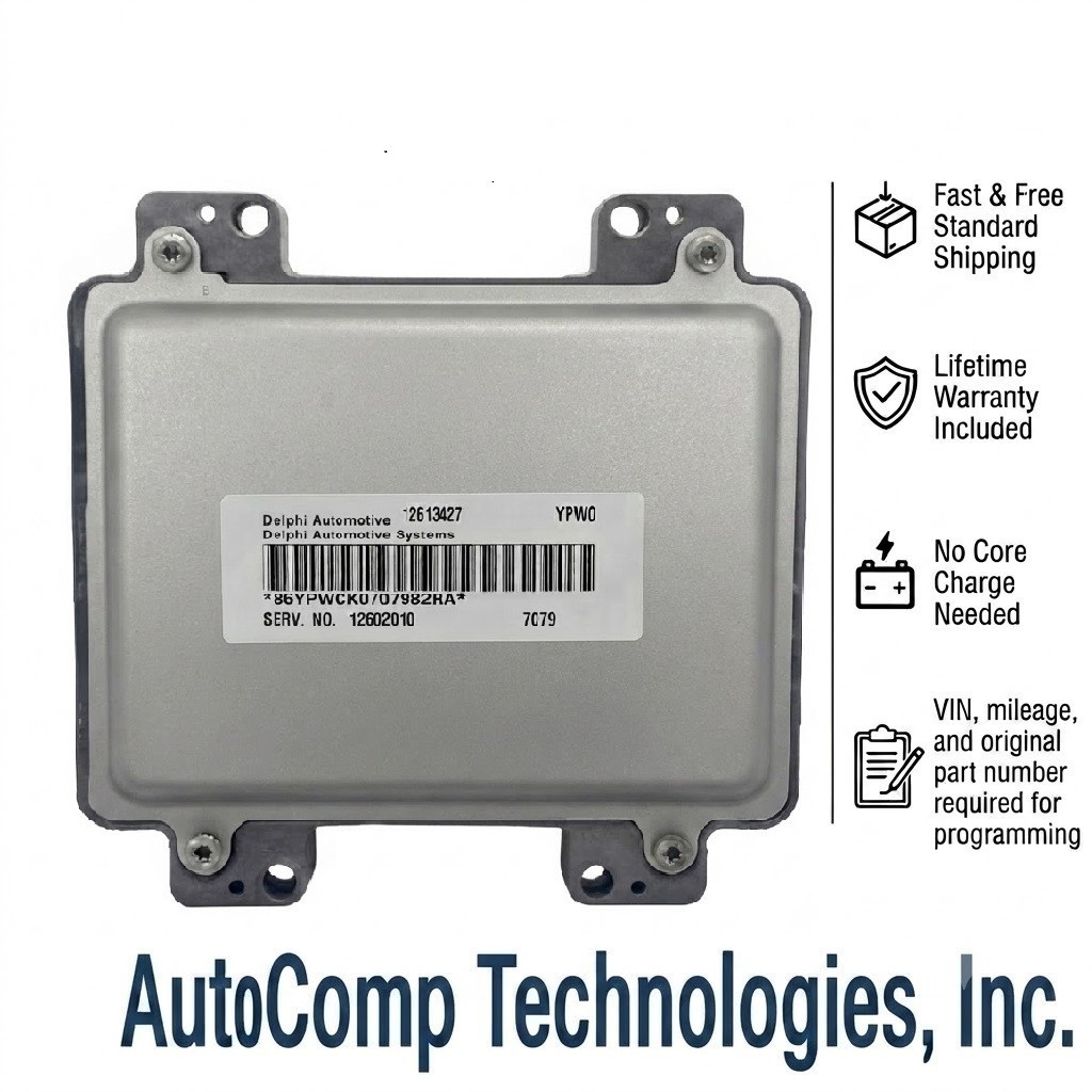 12602010 2007 HUMMER H3 3.7L PROGRAMMED ENGINE COMPUTER MODULE ECU ECM PCM