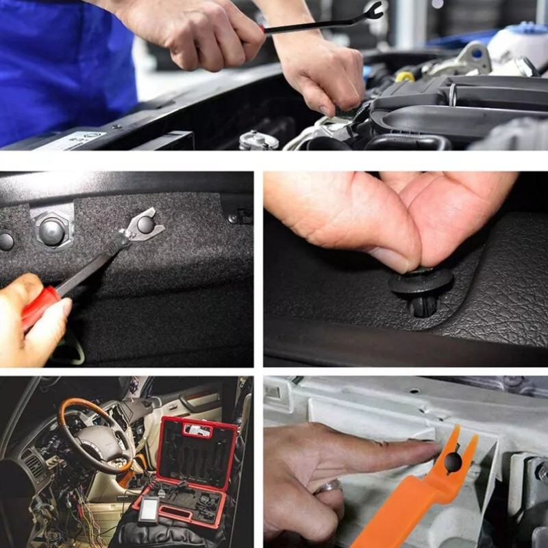 925PCS Car Body Push Pin Rivet Trim Panel Fastener Clip Moulding Assortment Kit