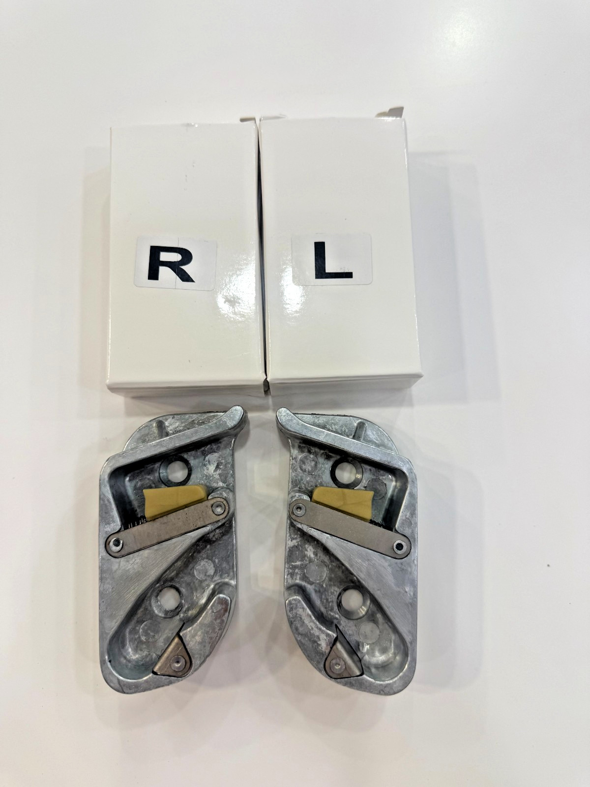 Door latch strikers Pair of 2 , Fits 1949 1950 Chevy Bel Air & Pontiac.