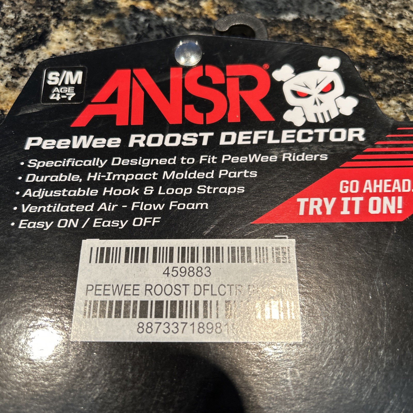 ANSR Pee Wee Roost Deflector sz S/M ages 3-4 year old Protection